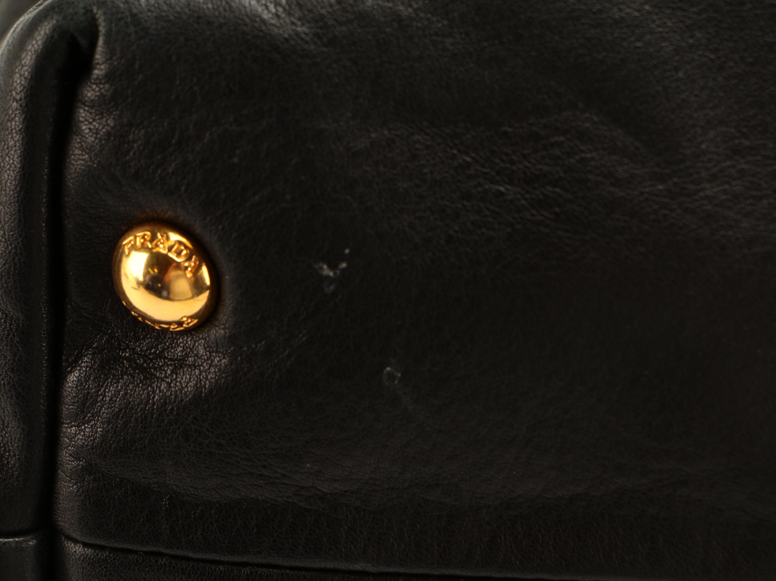 Prada Shoulder Bag in Black Leather