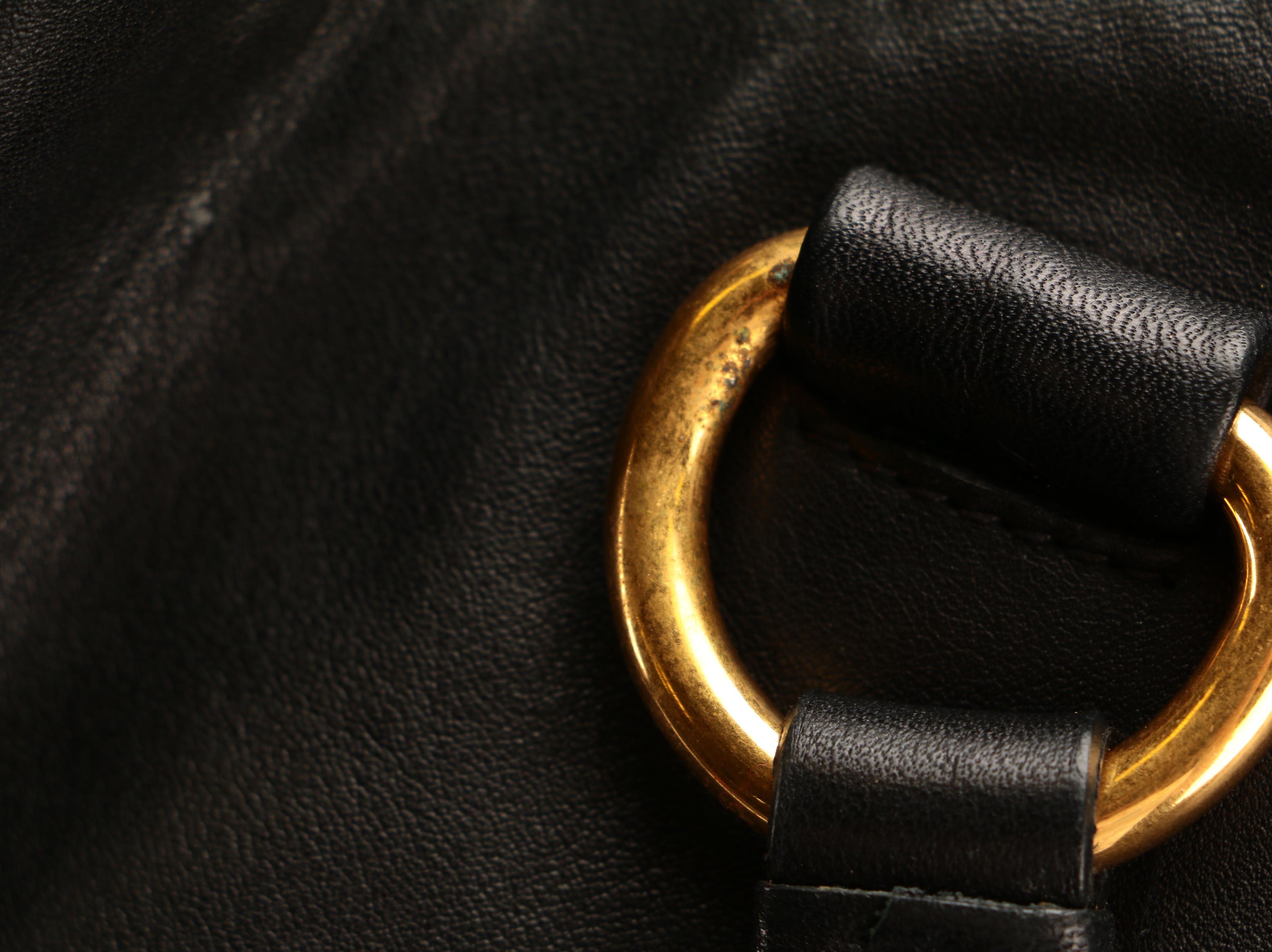 Prada Shoulder Bag in Black Leather