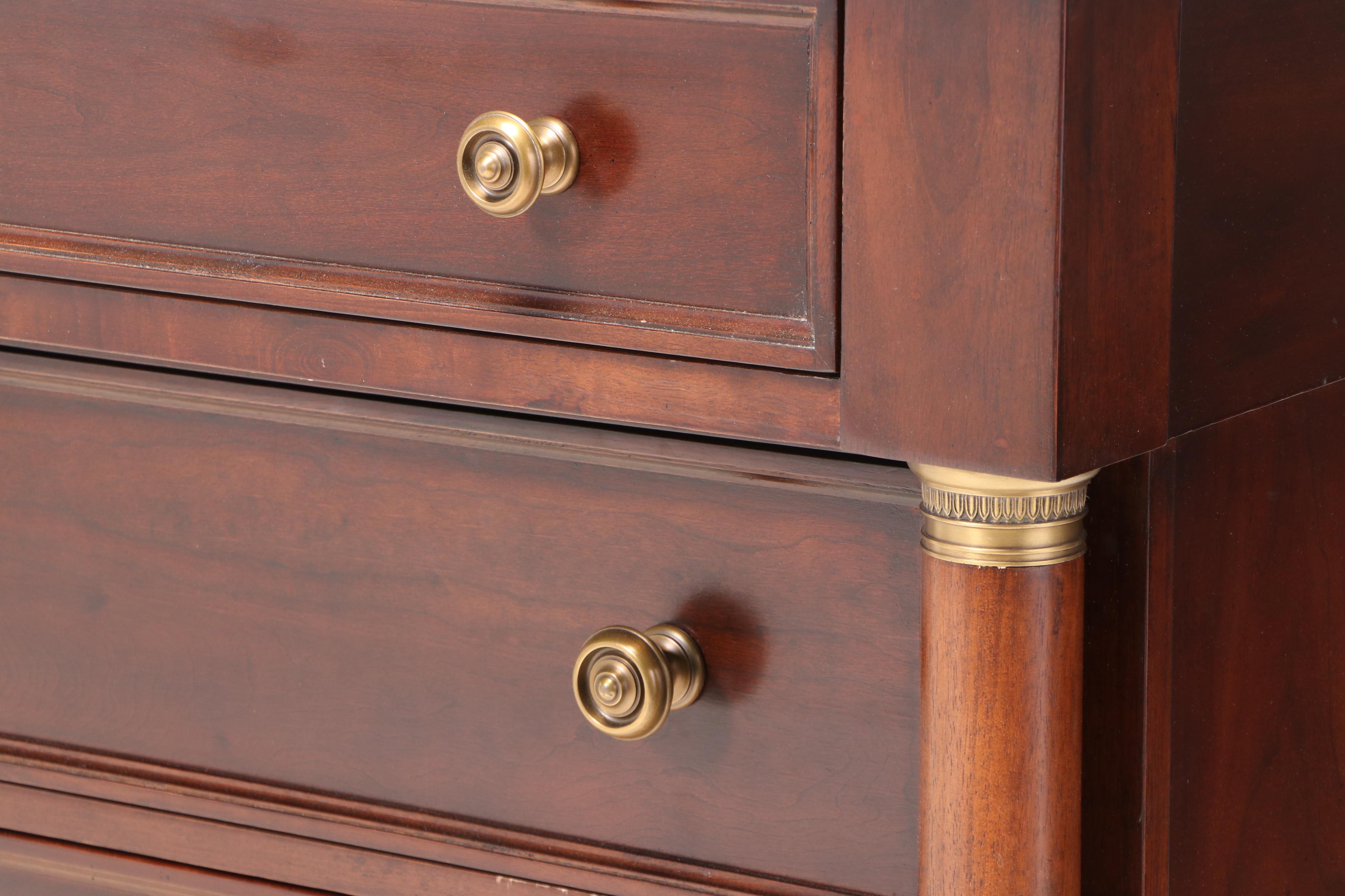 Martha Stewart by Bernhardt Empire Style Cherry Chest of Drawers