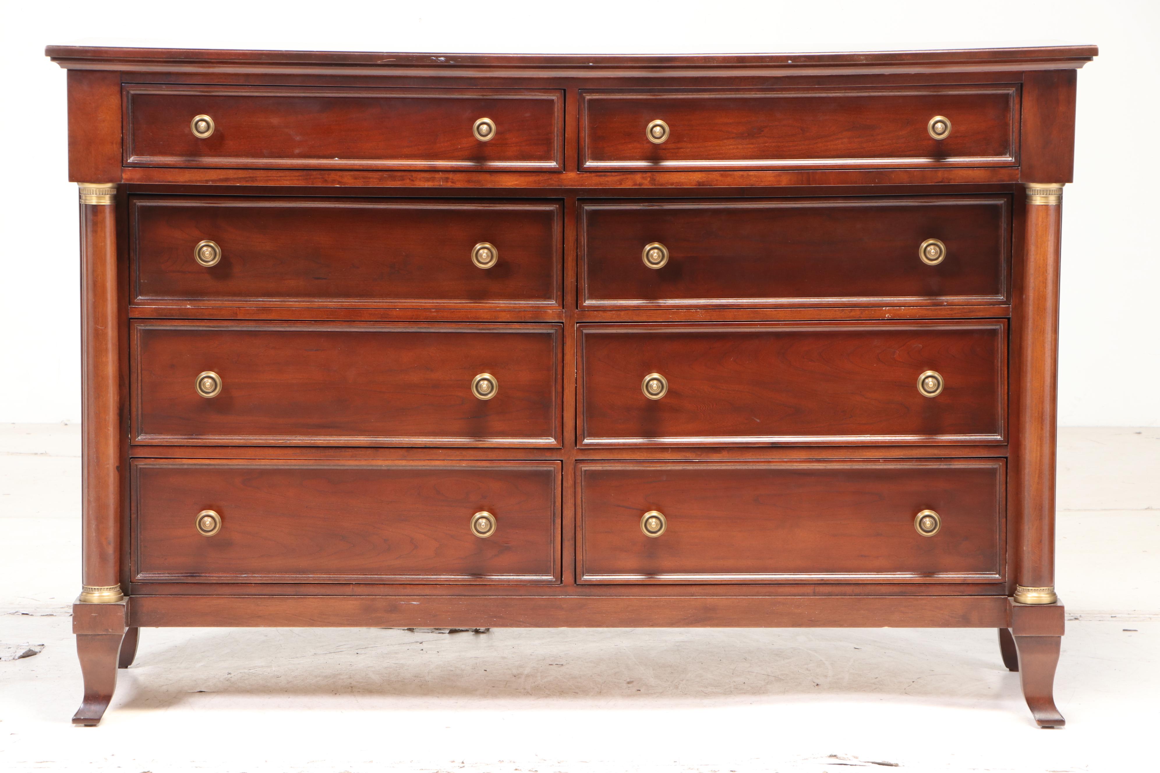 Martha Stewart by Bernhardt Empire Style Cherry Chest of Drawers