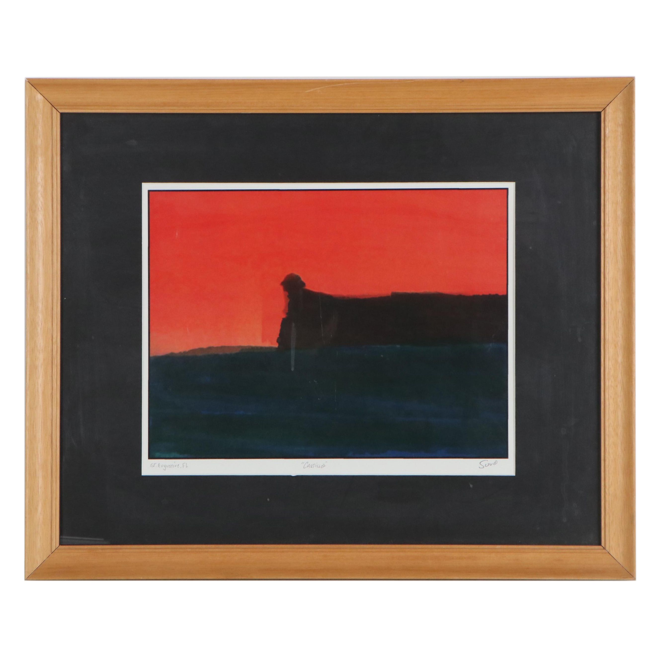 Suvo Offset Lithograph "Castillo"