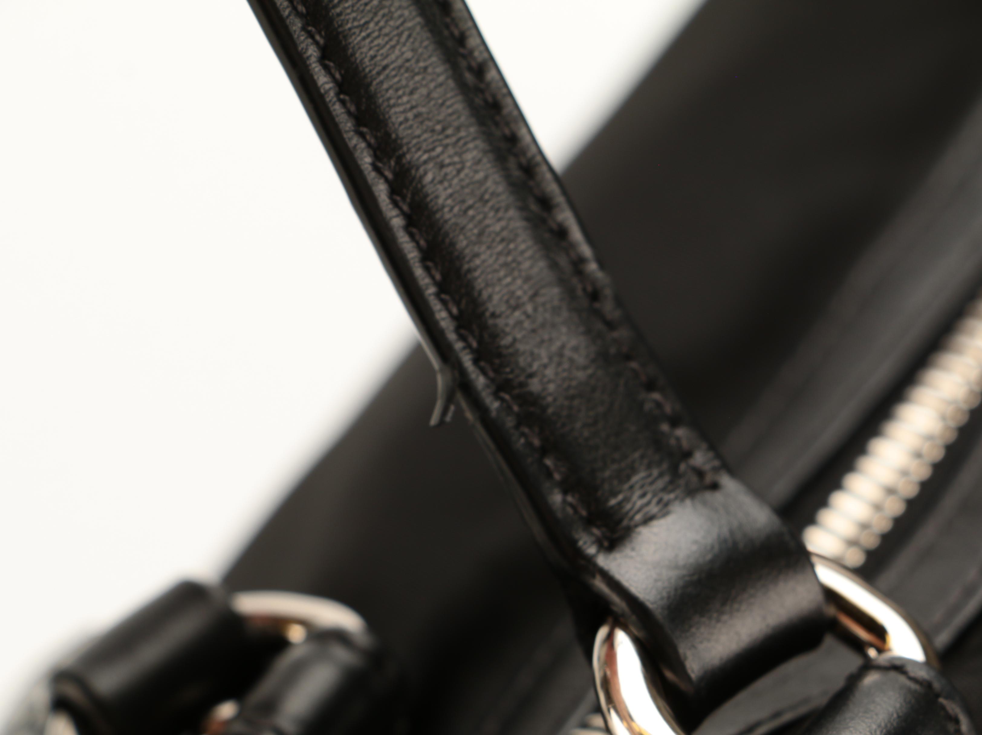 Prada Black Tessuto Nylon Tote Bag with Leather Trim