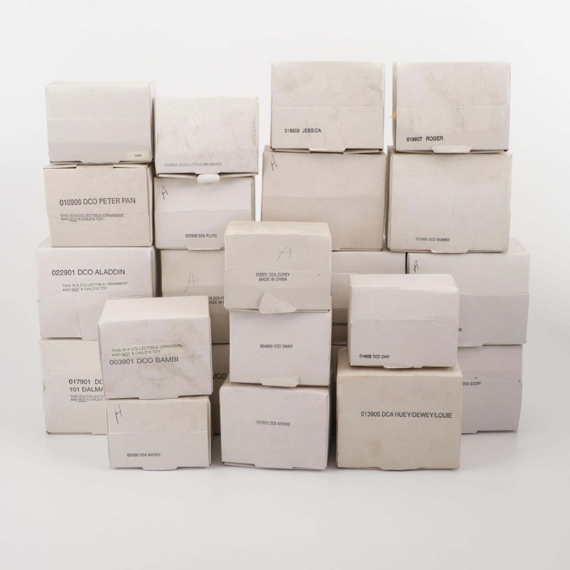 Walt Disney "Mickey Mouse", "Bambi", "Peter Pan" and Other Character Ornaments