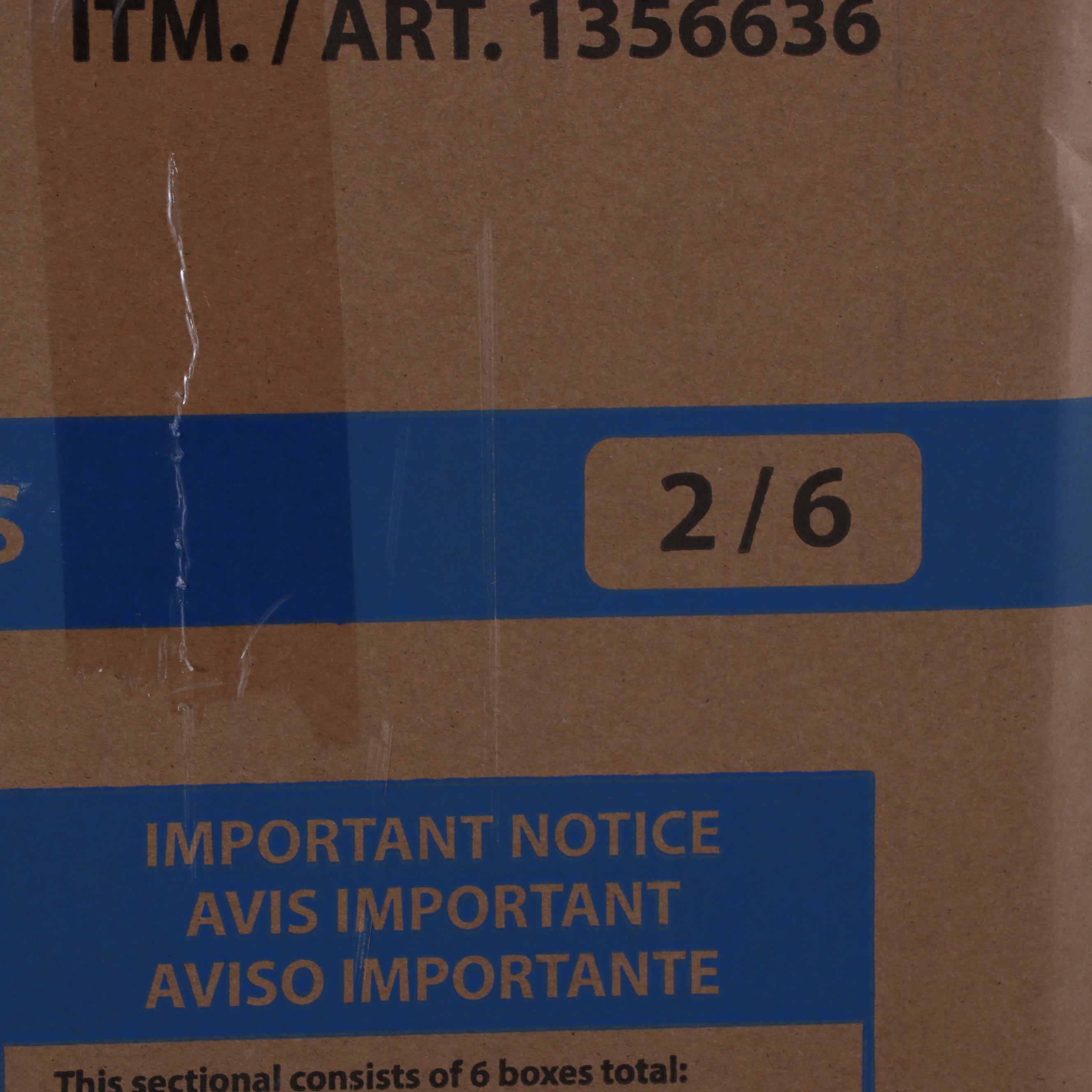 "Belize" Six-Piece Fabric Modular Sectional with Ottoman