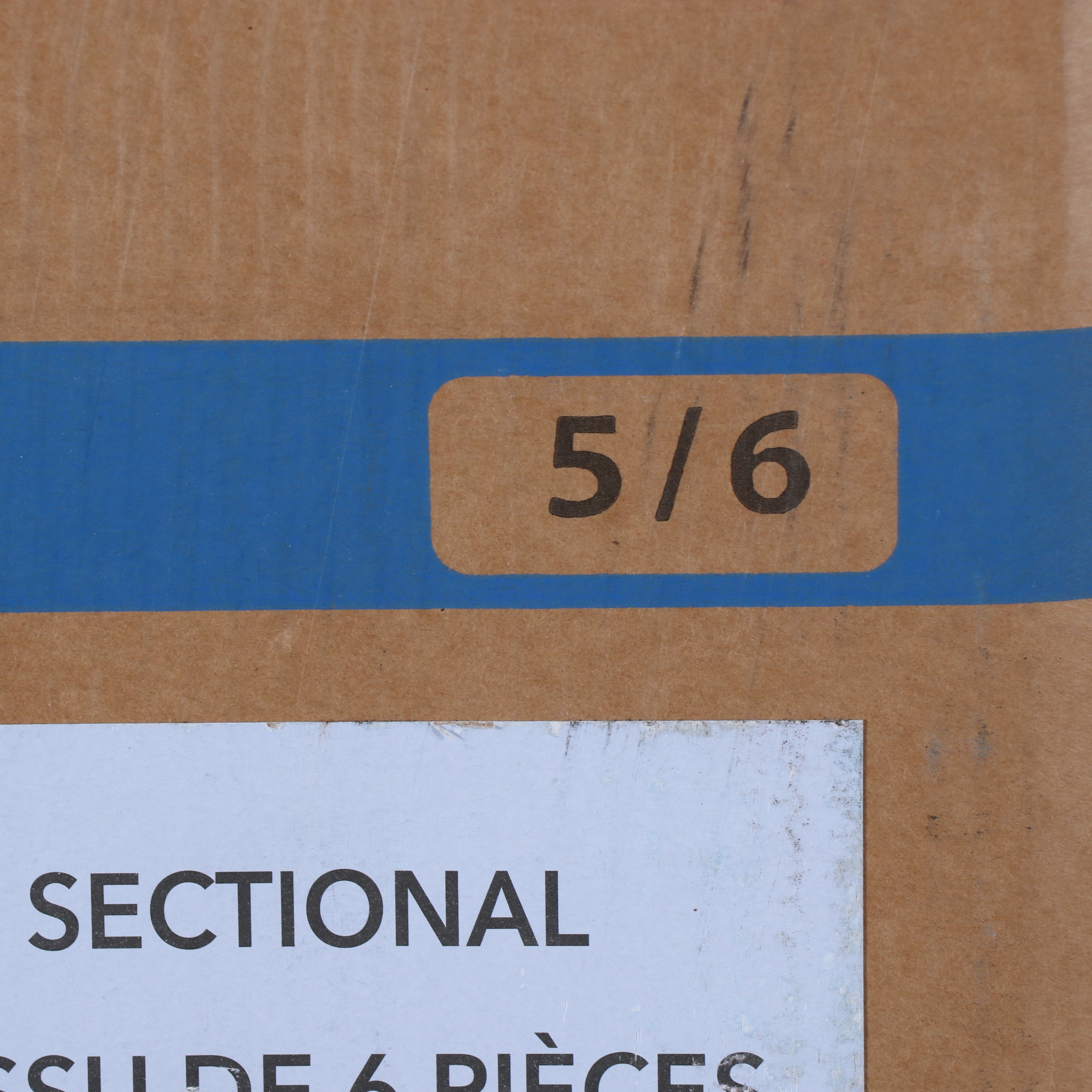 "Belize" Six-Piece Fabric Modular Sectional with Ottoman