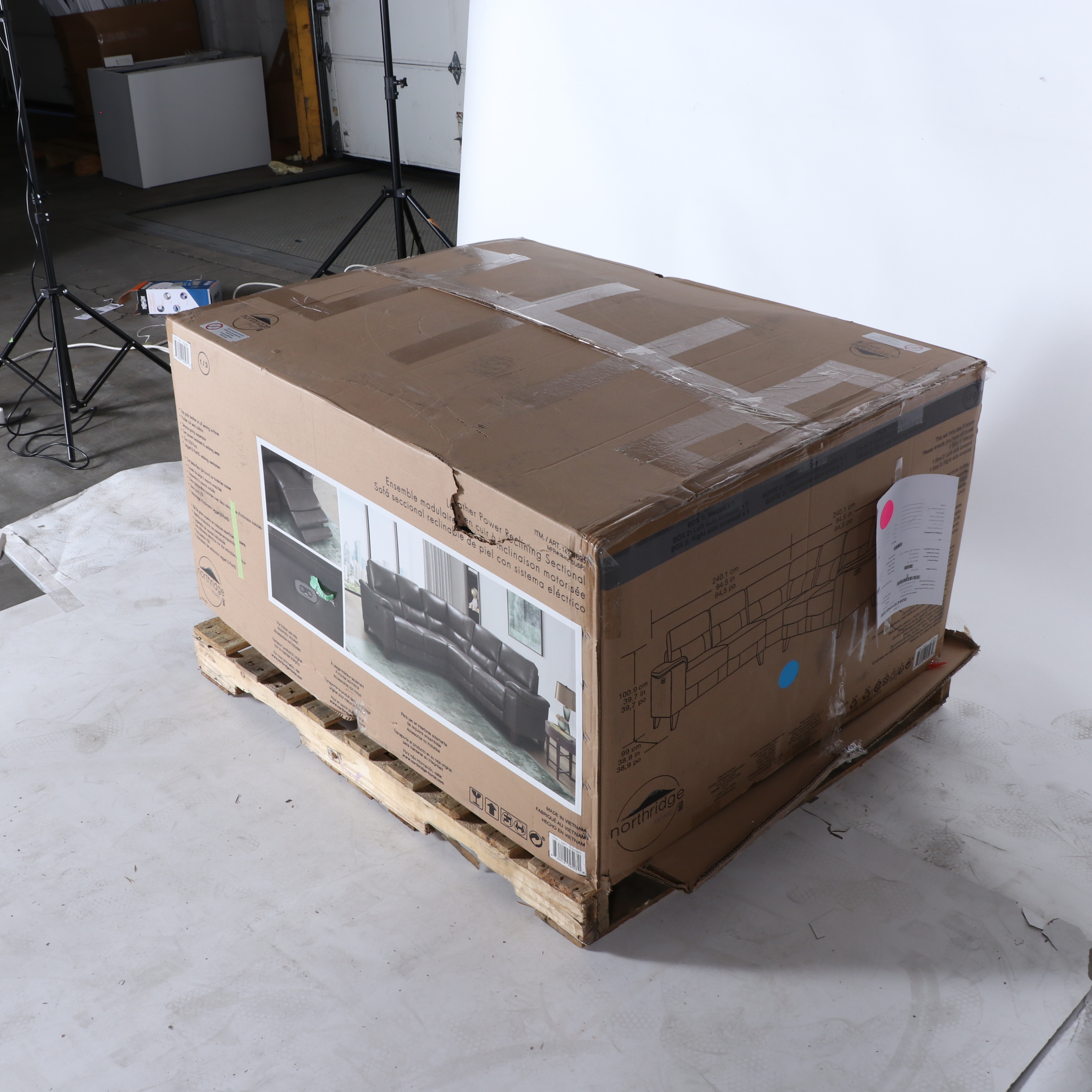 Northridge "Rizzo Heights" Leather Power Reclining Sectional