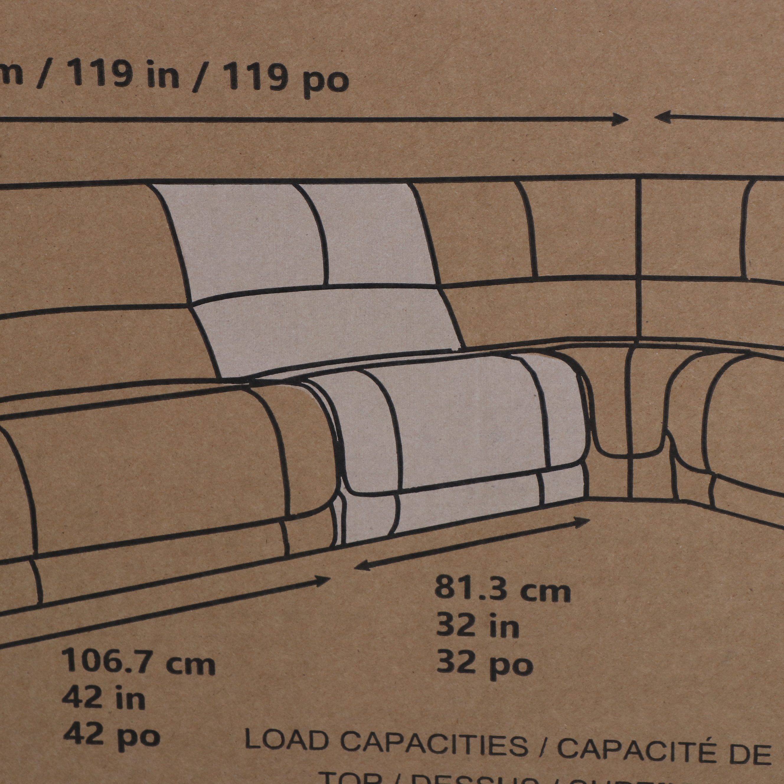 Cheers "Redding" Six-Piece Fabric Power Reclining Sectional with Power Headrest