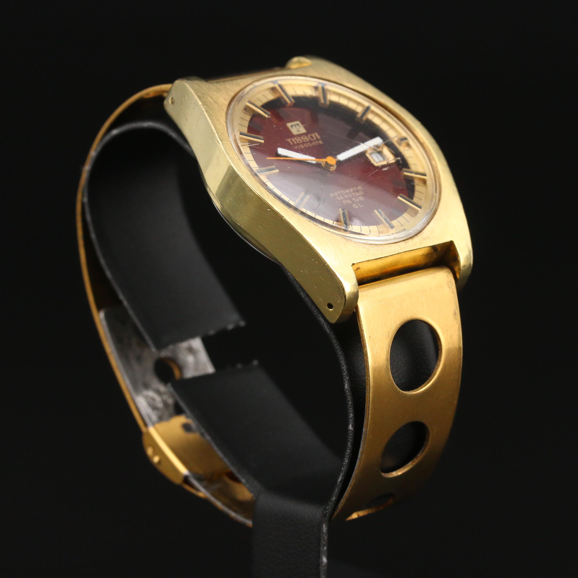 Vintage Tissot Seastar PR516 GL Gold Plated Automatic Watch