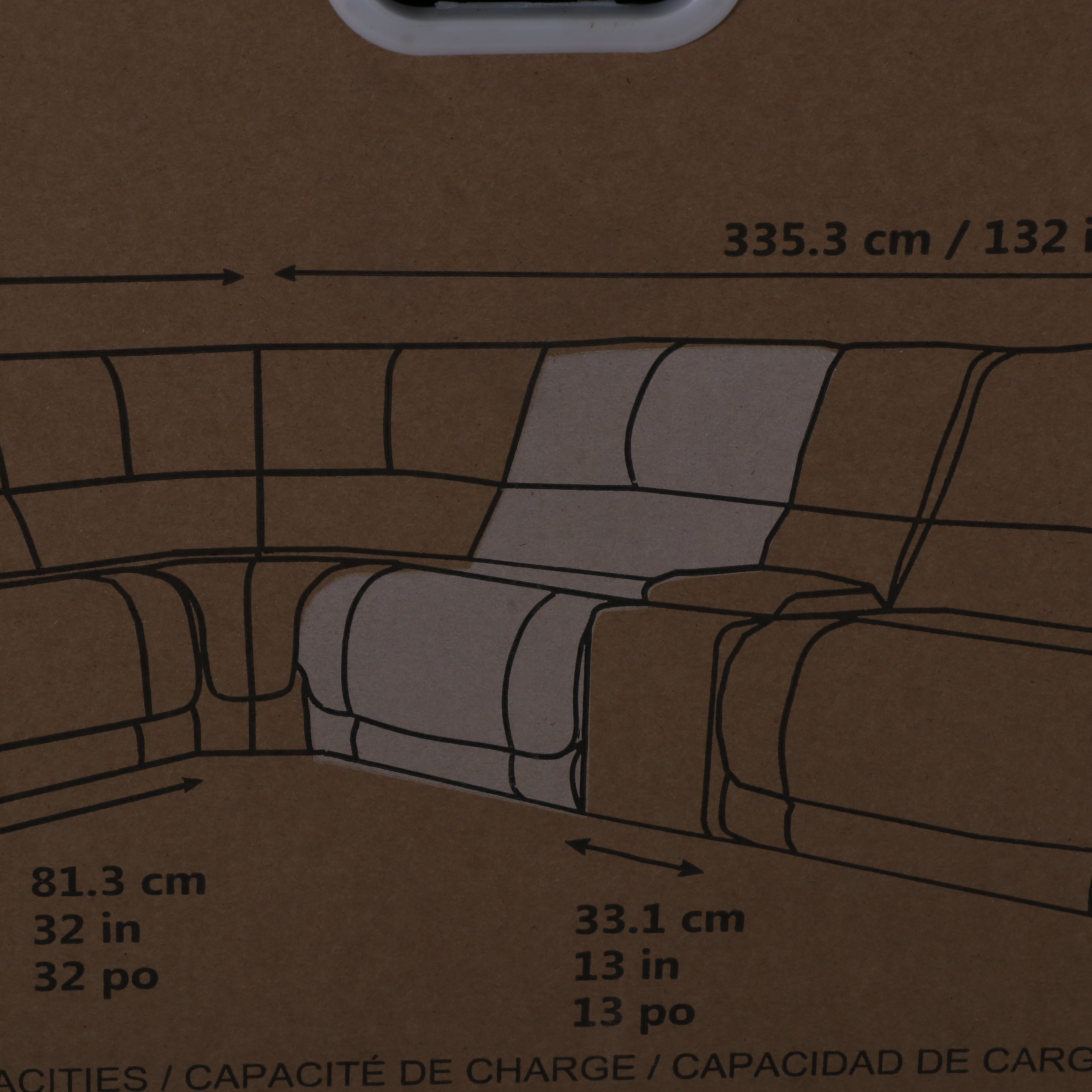 Cheers "Redding" Six-Piece Fabric Power Reclining Sectional with Power Headrest