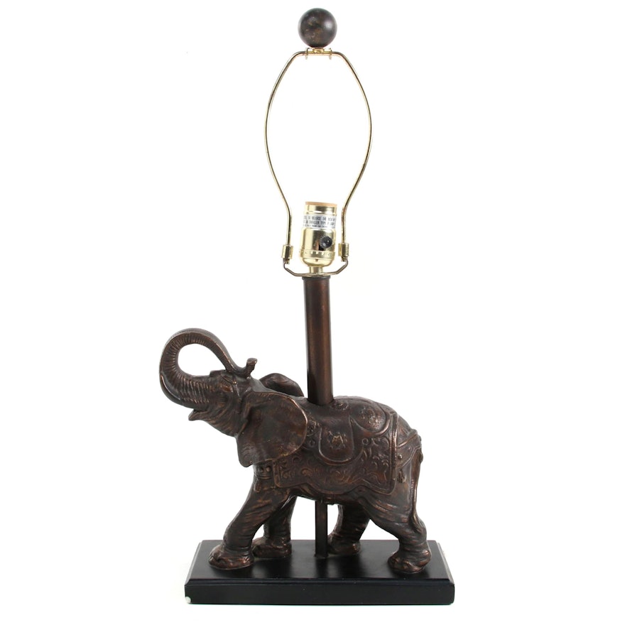 Michael Berman Composite Elephant Table Lamp, 21st Century