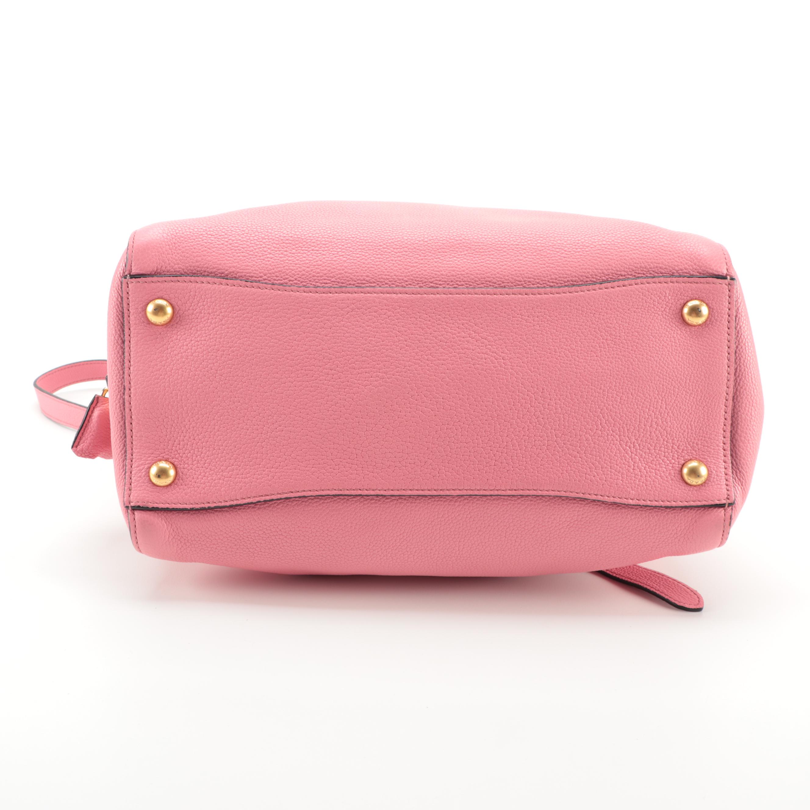 Prada Pink Vitello Daino Leather Two-Way Shoulder Bag
