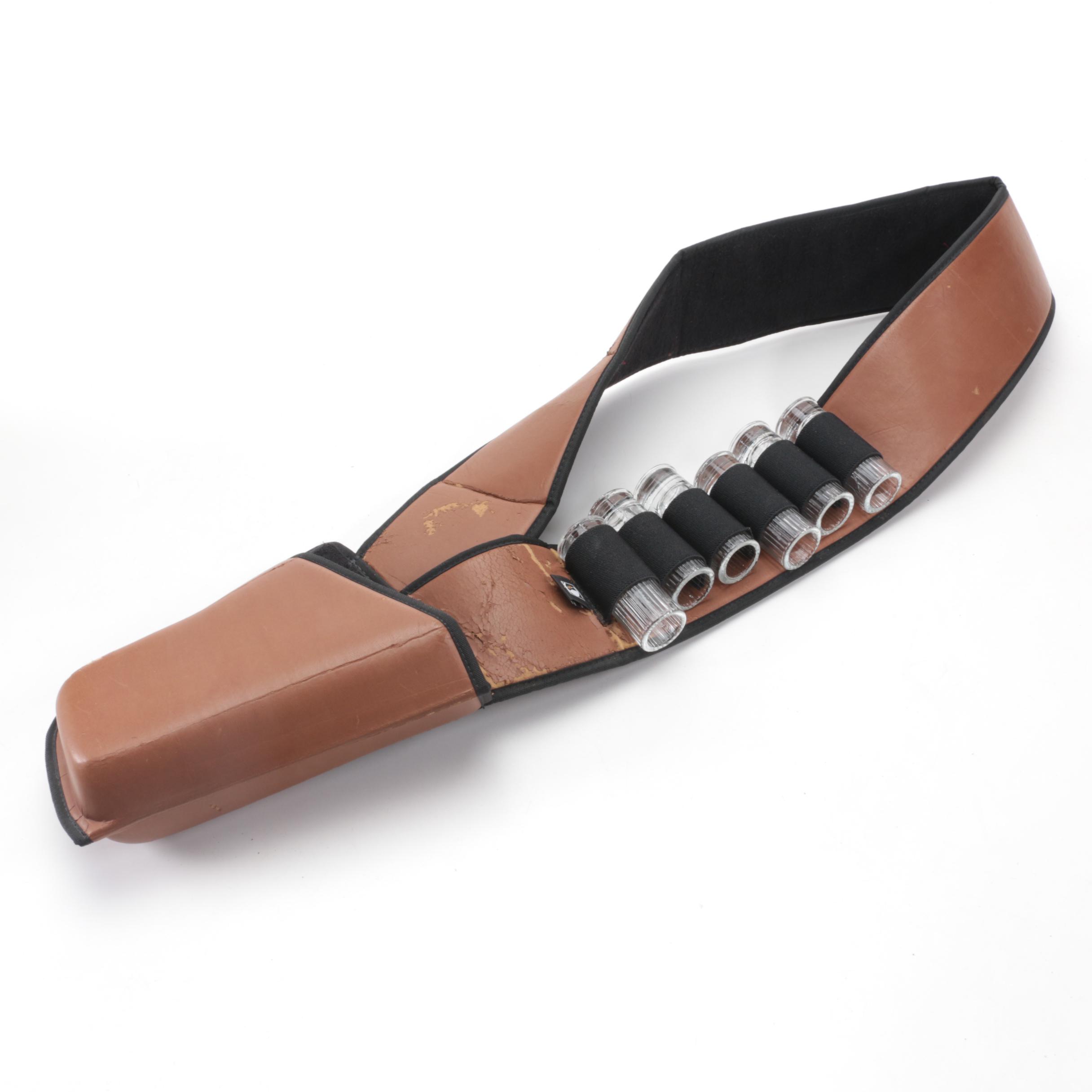 After 5 Shot Glass Bandolier with Canteen Flask