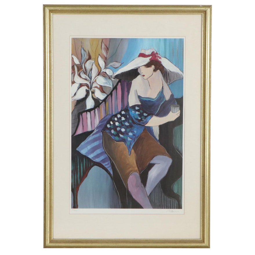 Patricia Govezensky Offset Lithograph "Woman in Blue"