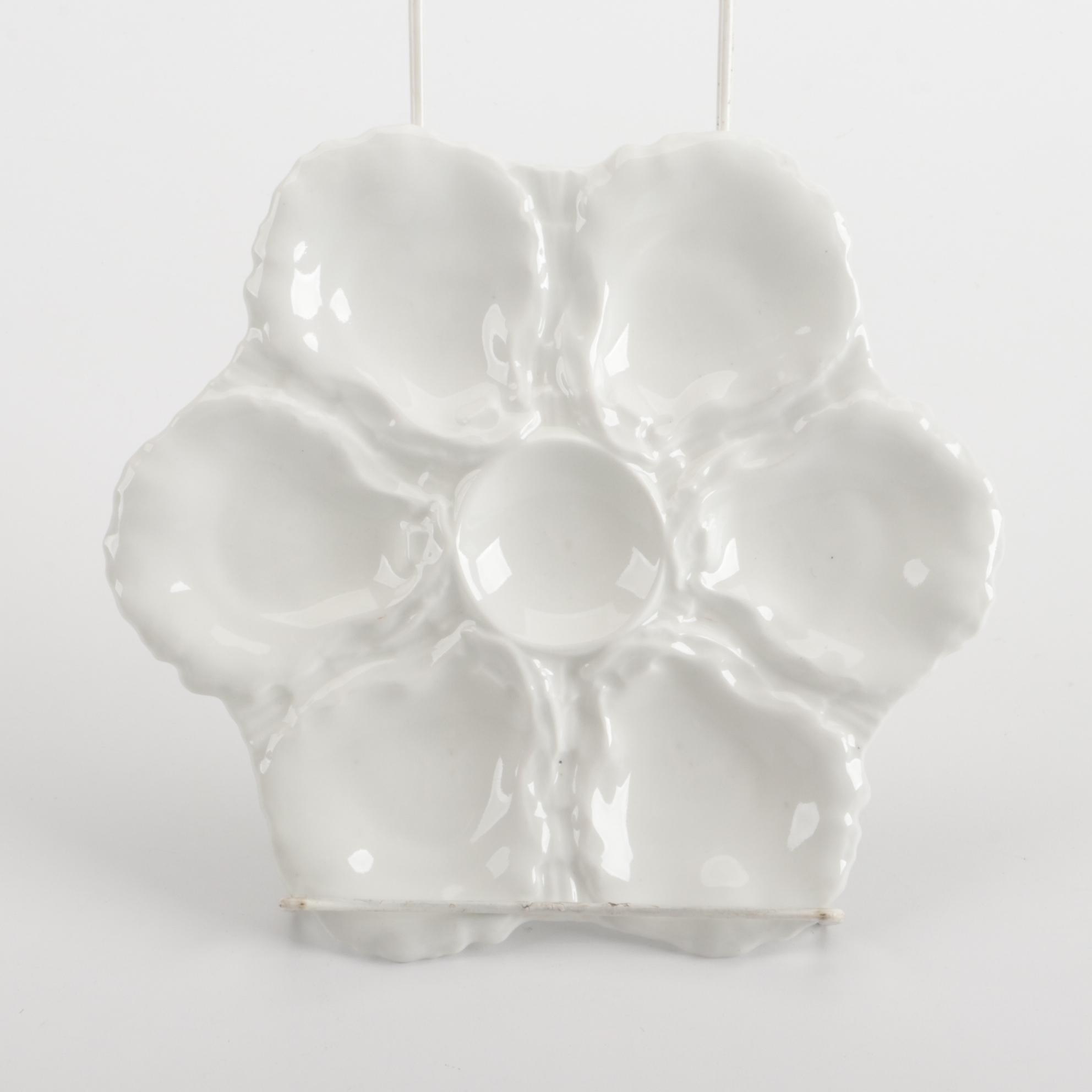 Haviland of Limoges Porcelain Oyster Plates, Late 19th Century