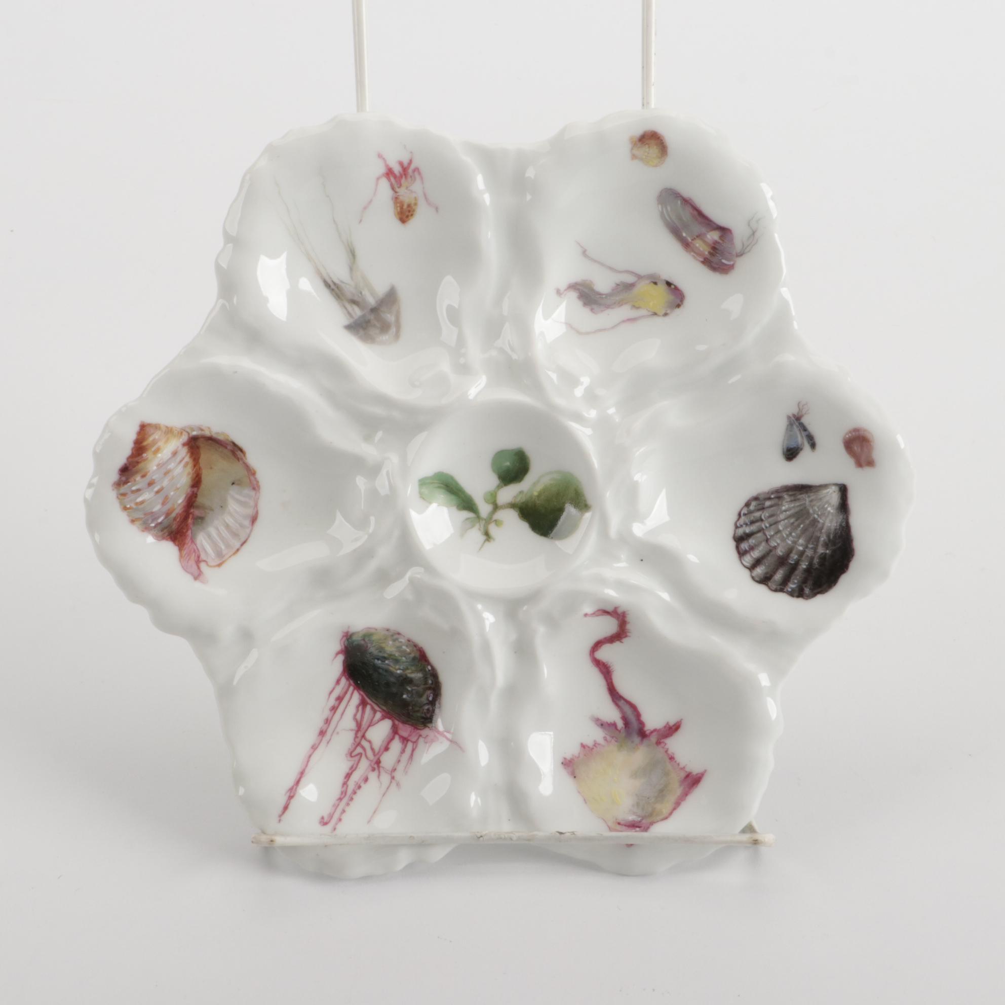 Haviland of Limoges Porcelain Oyster Plates, Late 19th Century