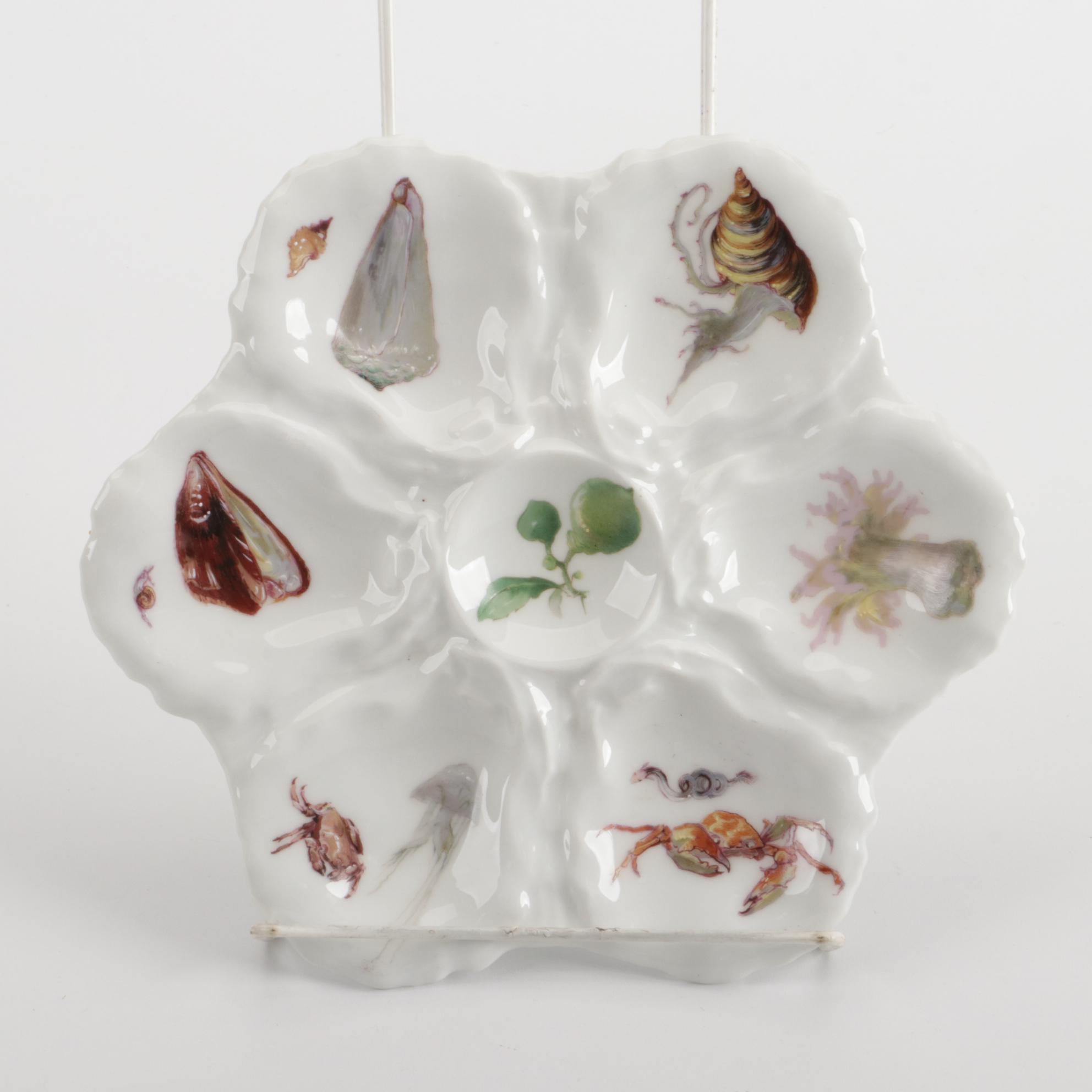 Haviland of Limoges Porcelain Oyster Plates, Late 19th Century