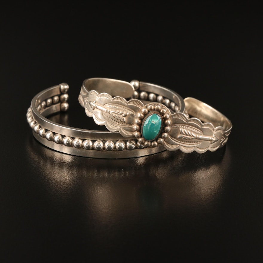 Southwestern Sterling Cuffs Including Sonja and Turquoise