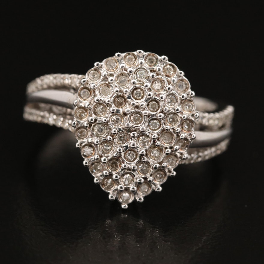 Sterling Diamond Ring