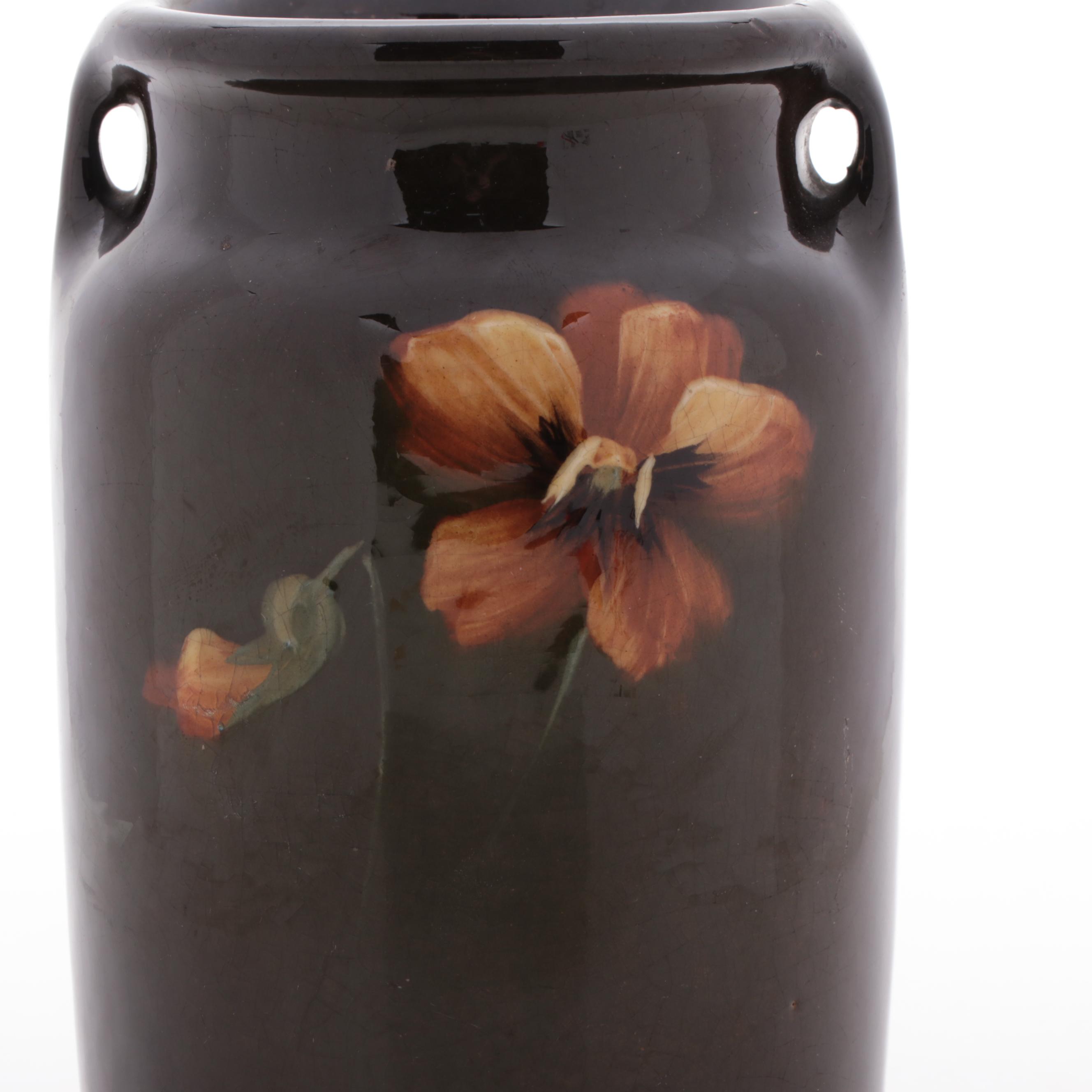 McCoy Pottery "Loy-Nel Art" Hand Painted Vase, Late 19th to Early 20th Century