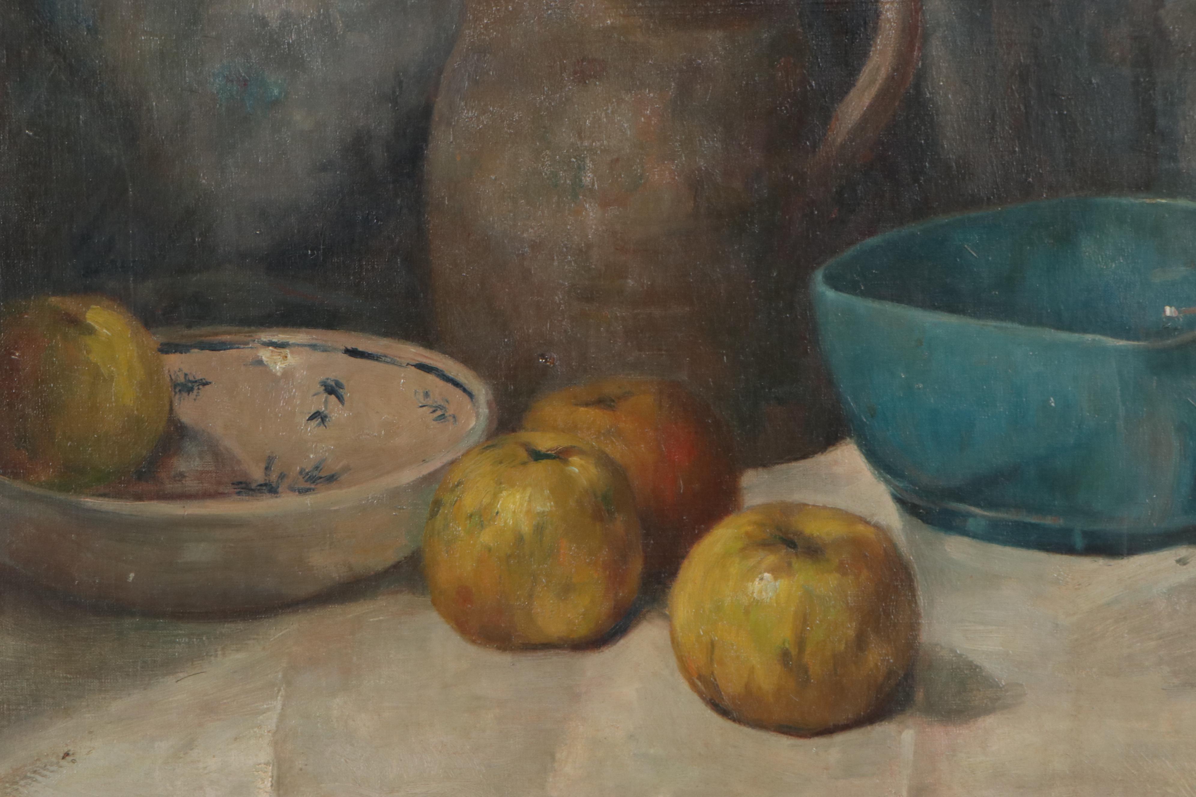 Henriëtte Johanna Reuchlin-Lucardie Still Life Oil Painting with Apples