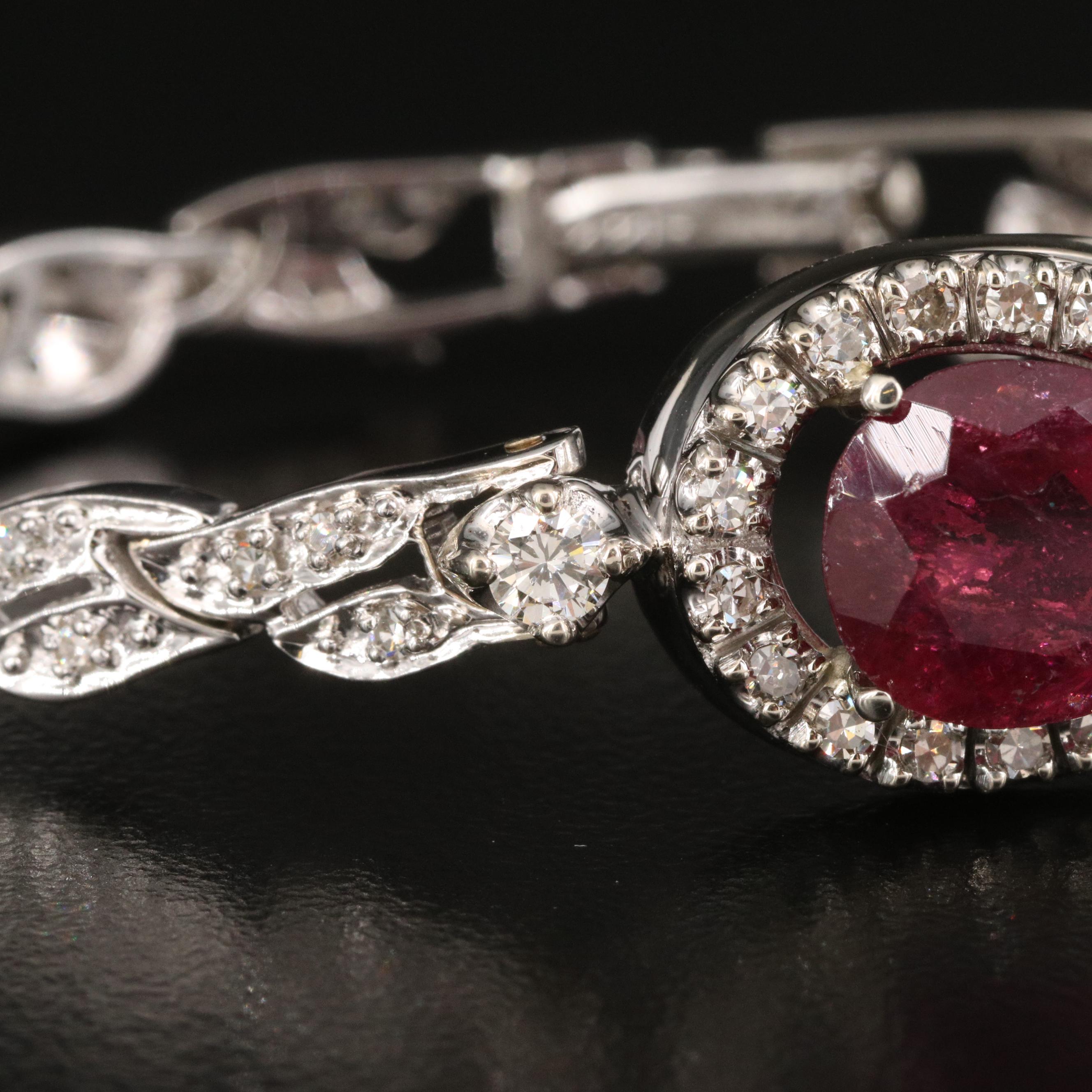 14K 3.75 CT Tourmaline and 1.06 CTW Diamond Bracelet