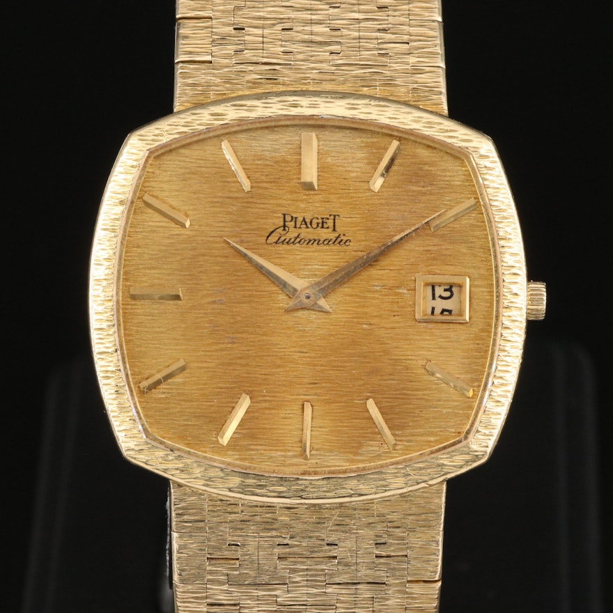 Vintage Piaget 18K Yellow Gold Automatic Wristwatch