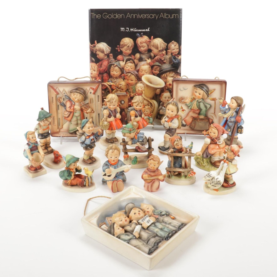 Goebel Porcelain Hummel Figurines, Wall Plaques and Anniversary Book