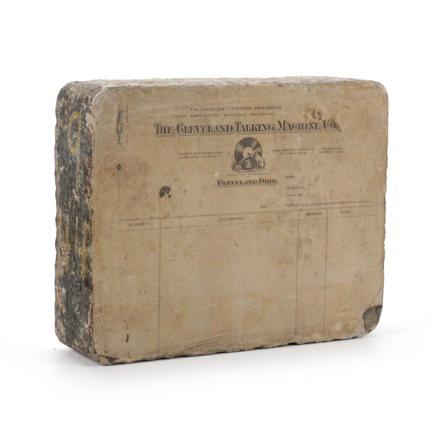 E. Swasey & Co. Accounting Lithography Stone Printing Block