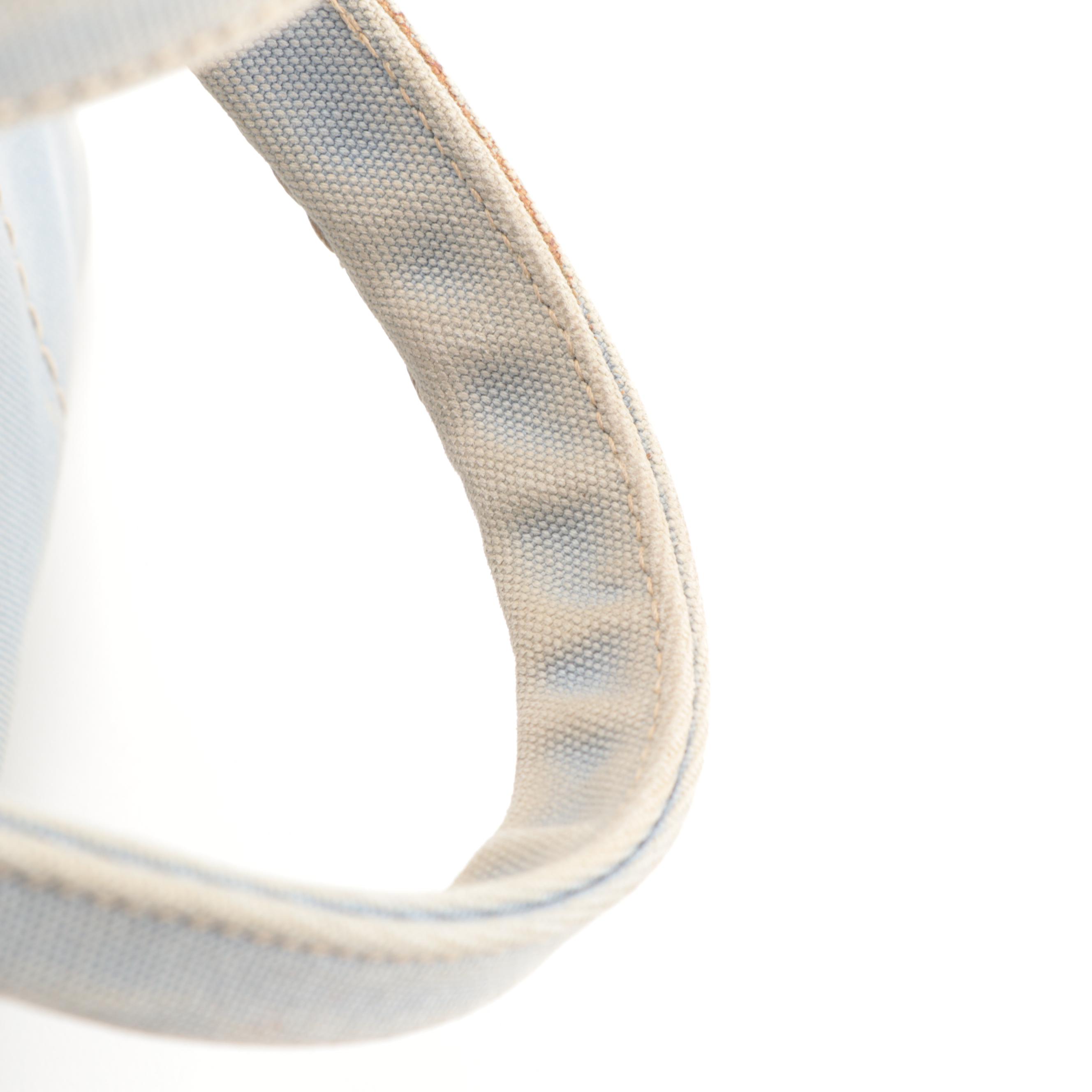 Prada Canapa Logo Garde Canvas Tote in Light Blue