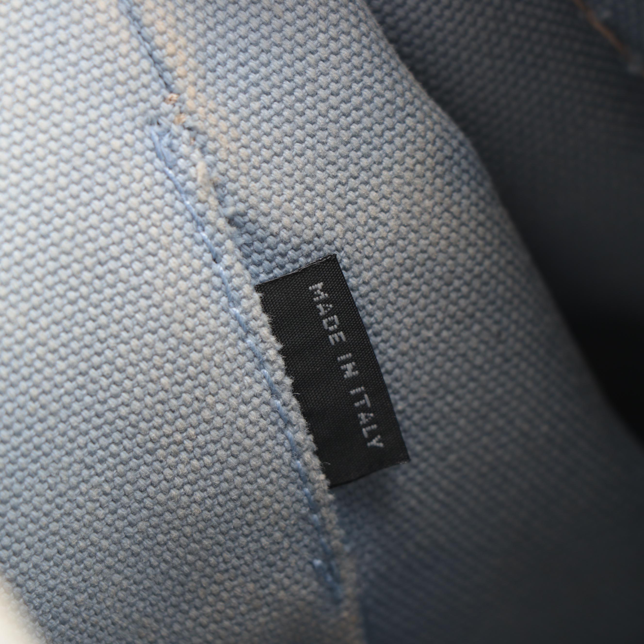 Prada Canapa Logo Garde Canvas Tote in Light Blue