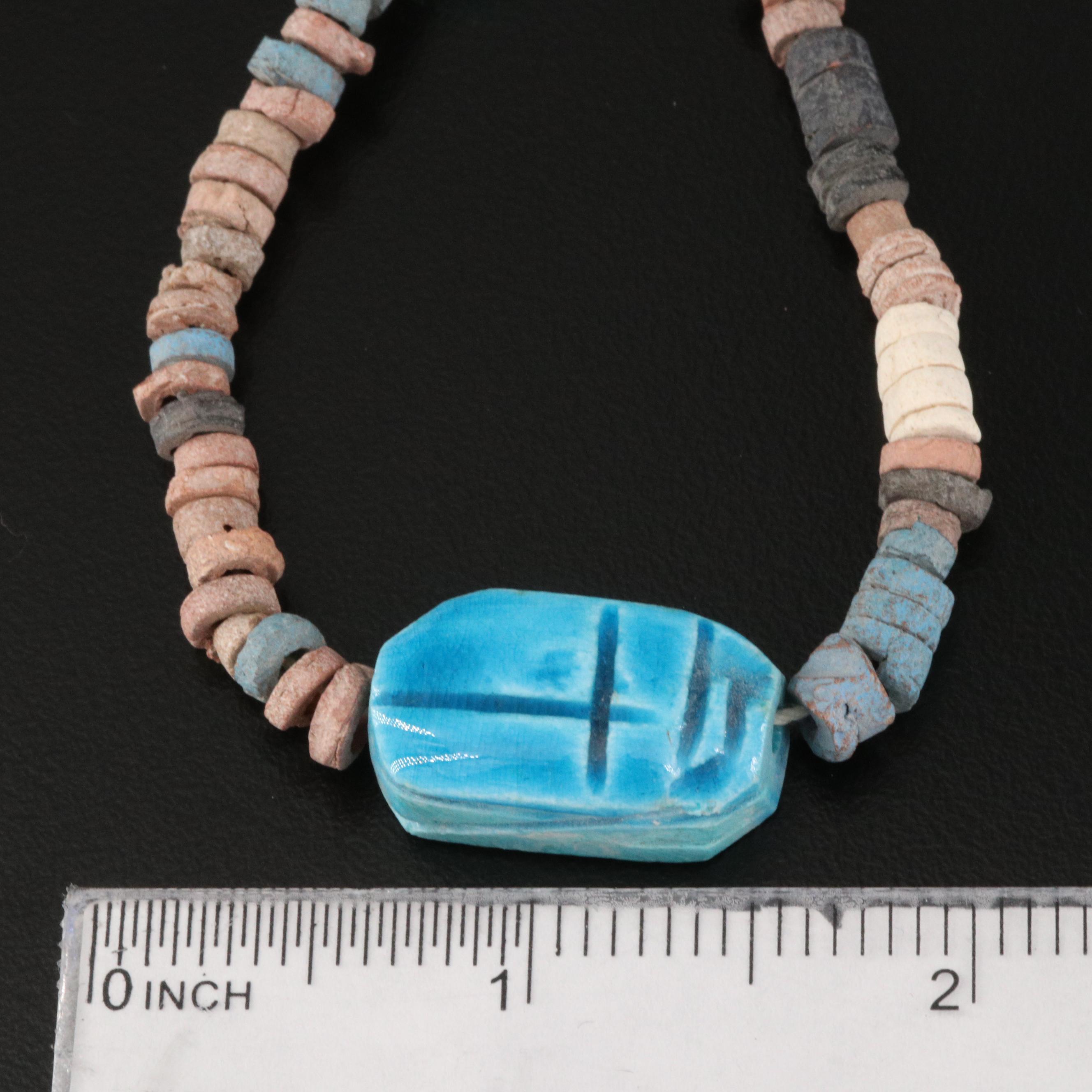 Beaded Necklaces Including Faience and Coral