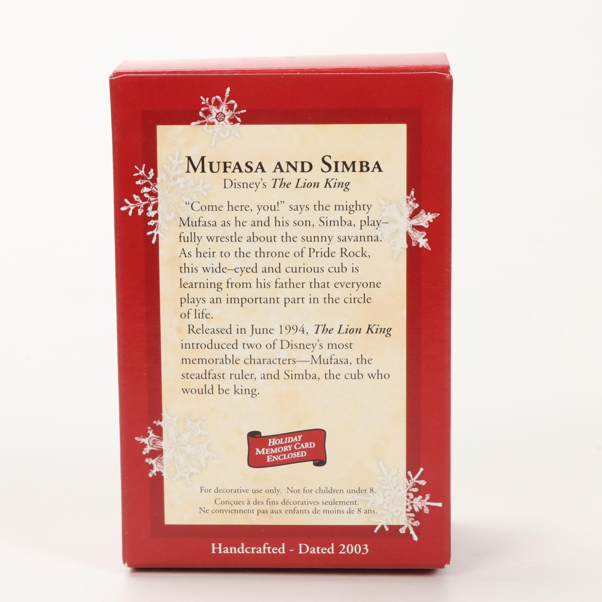 Hallmark Keepsake Disney's Movie "The Lion King" Holiday Ornaments