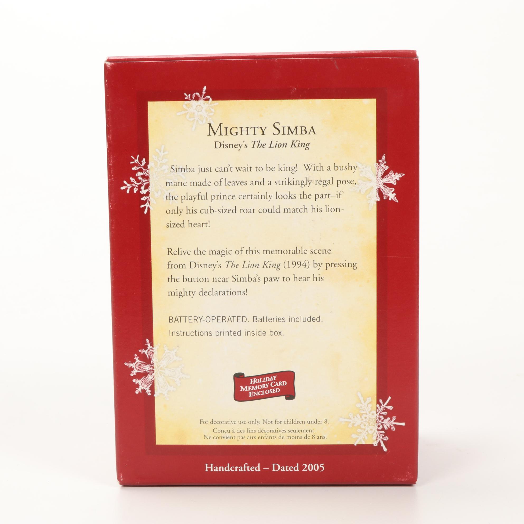 Hallmark Keepsake Disney's Movie "The Lion King" Holiday Ornaments