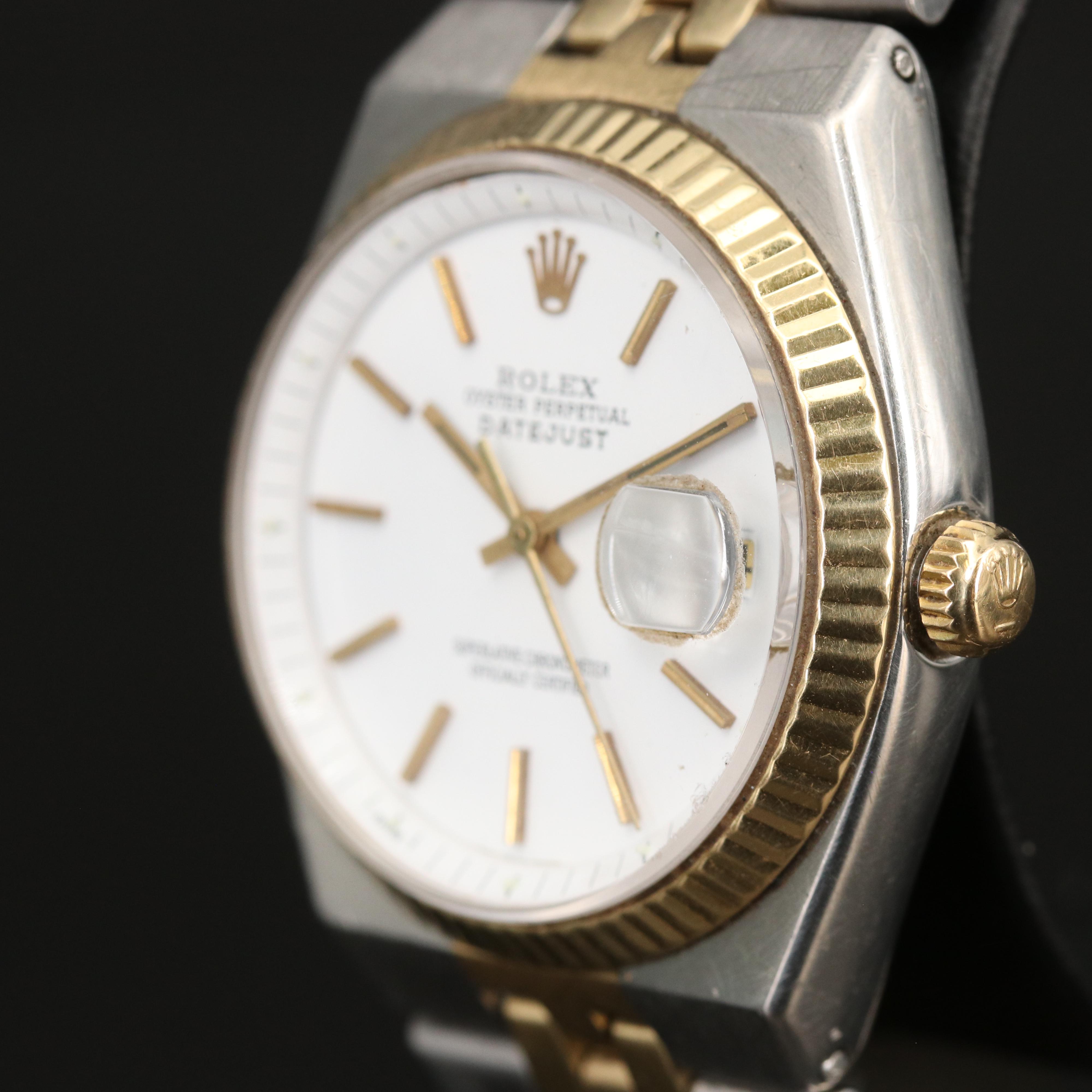 1974 Rolex Oyster Perpetual Datejust 14K and Stainless Steel Watch
