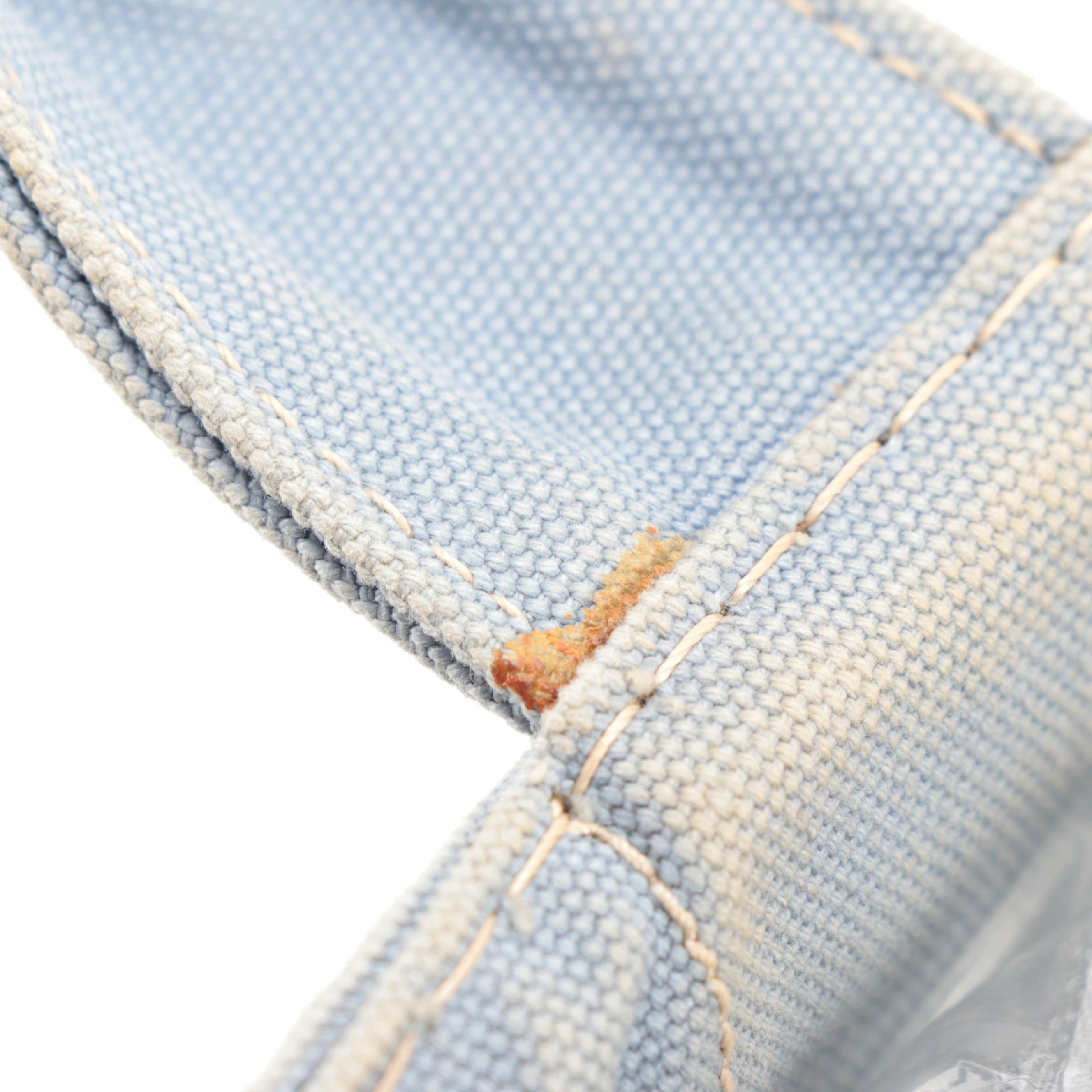 Prada Canapa Logo Garde Canvas Tote in Light Blue