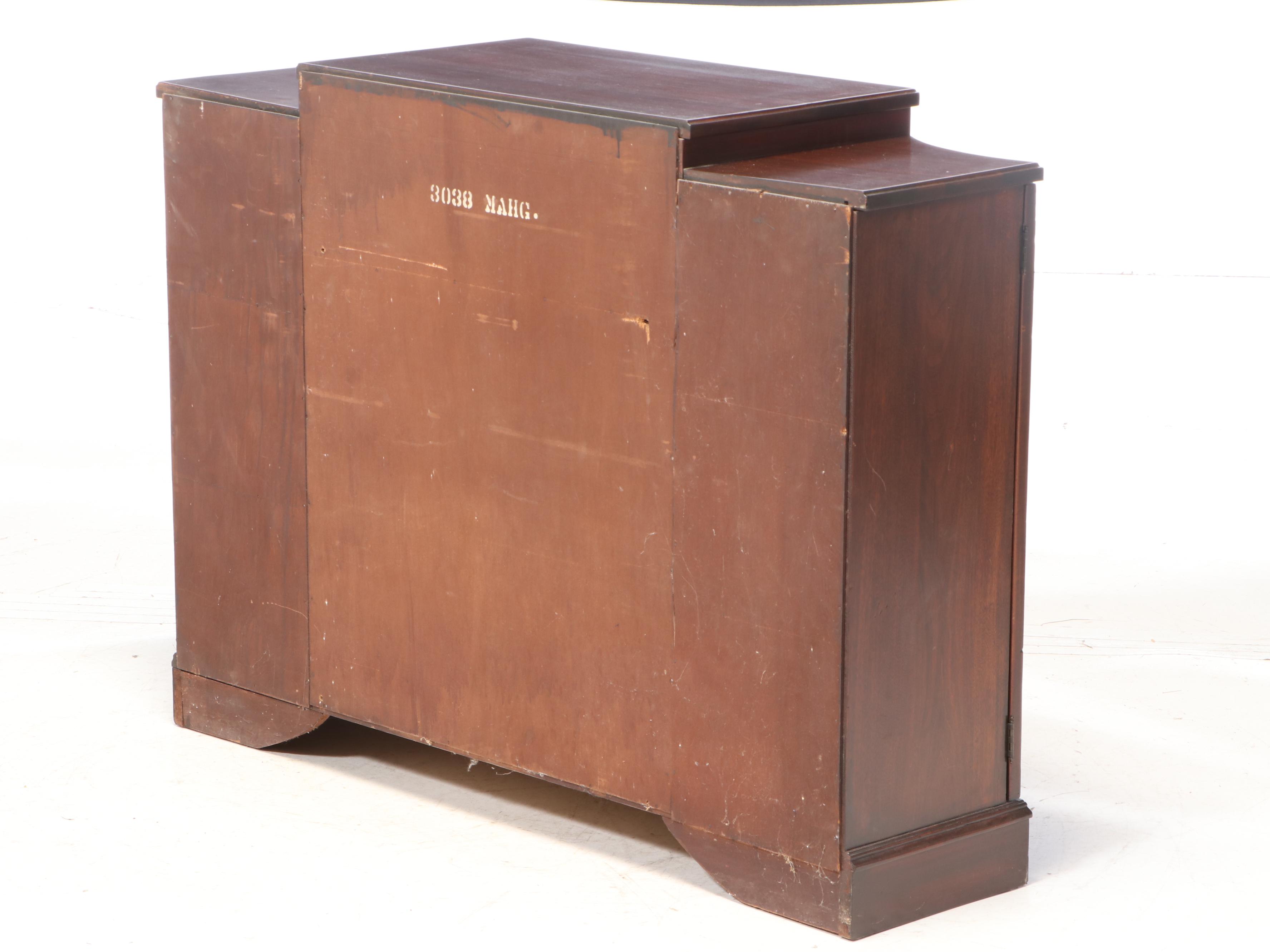 Federal Style Mahogany Console Cabinet with Secrétaire Drawer, 20th Century