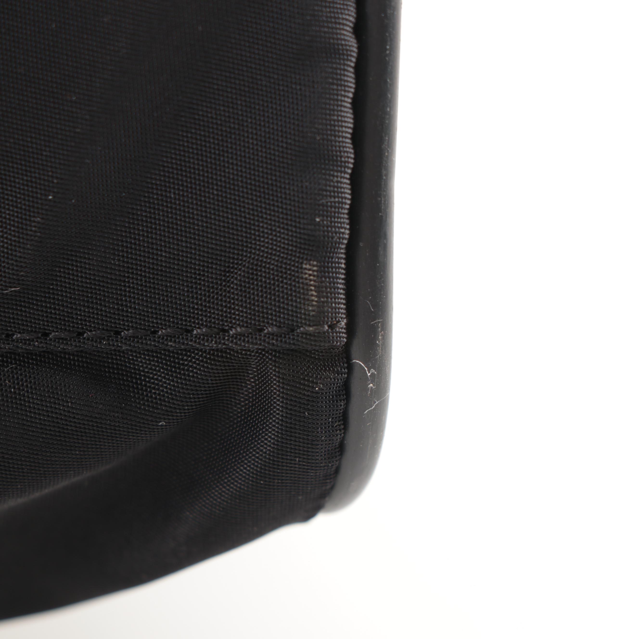 Prada Weekender Bag in Black Tessuto Nylon and Saffiano Leather