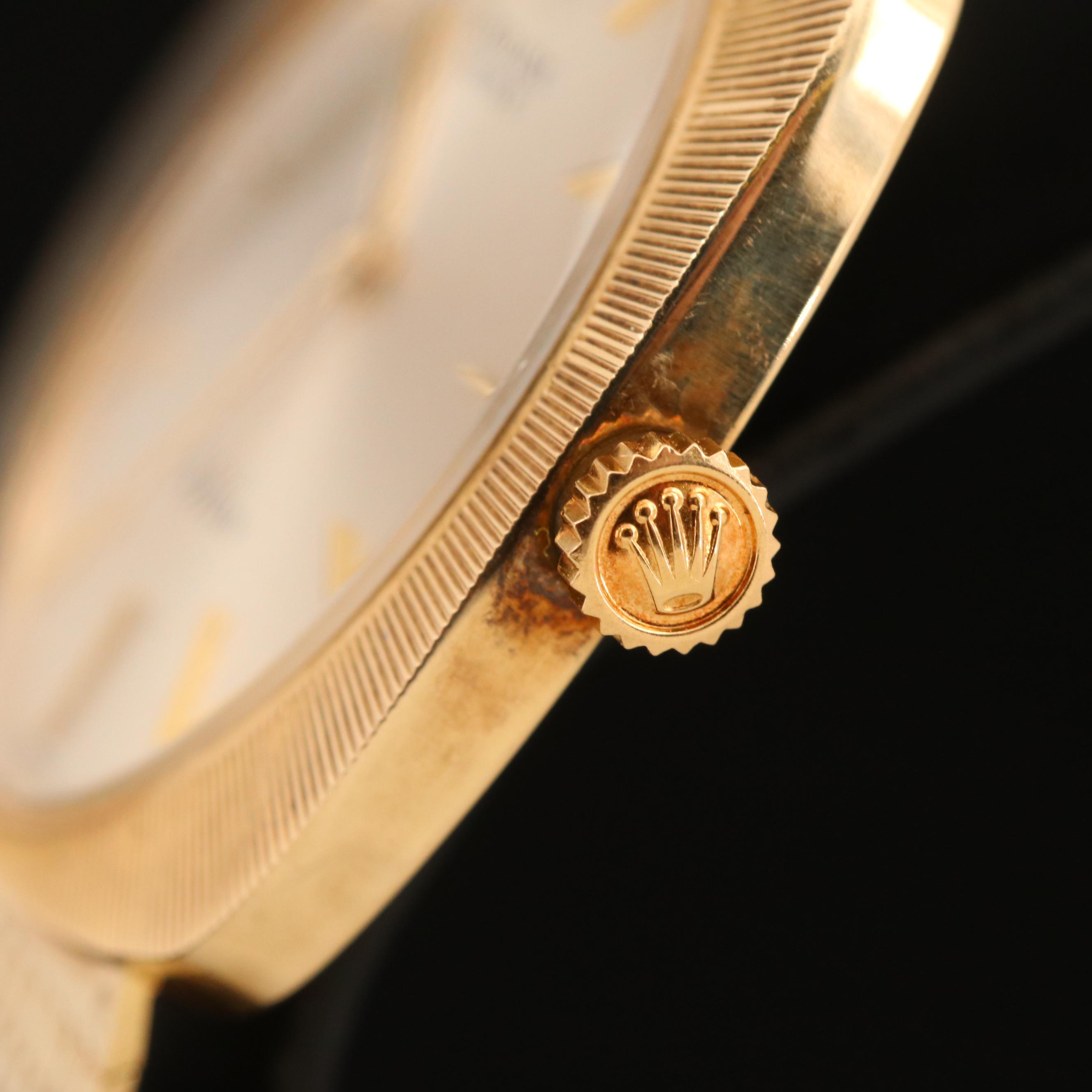 Vintage Rolex Cellini 14K Yellow Gold Stem Wind Watch