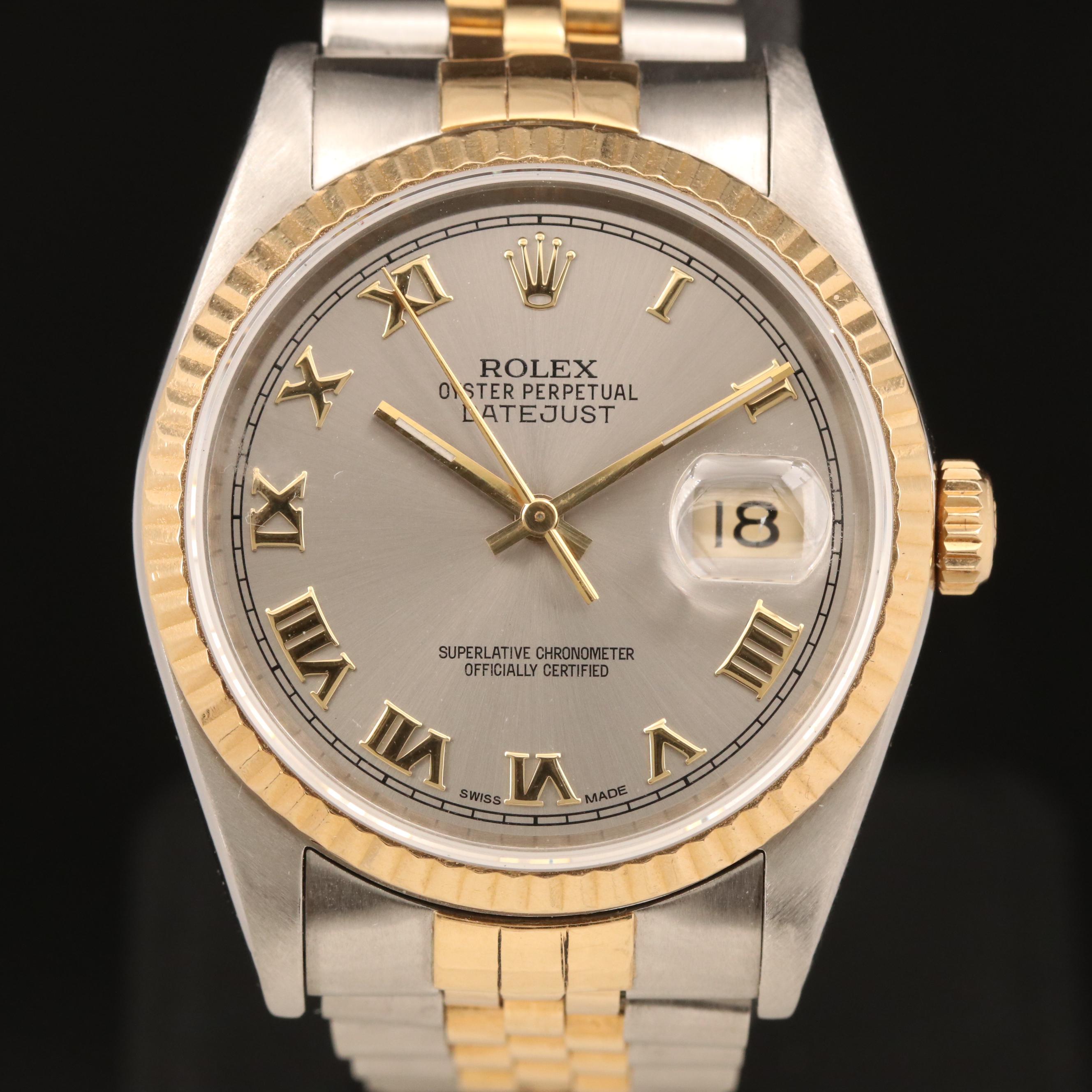 1990 - 1991 Rolex Datejust 18K and Stainless Steel Watch