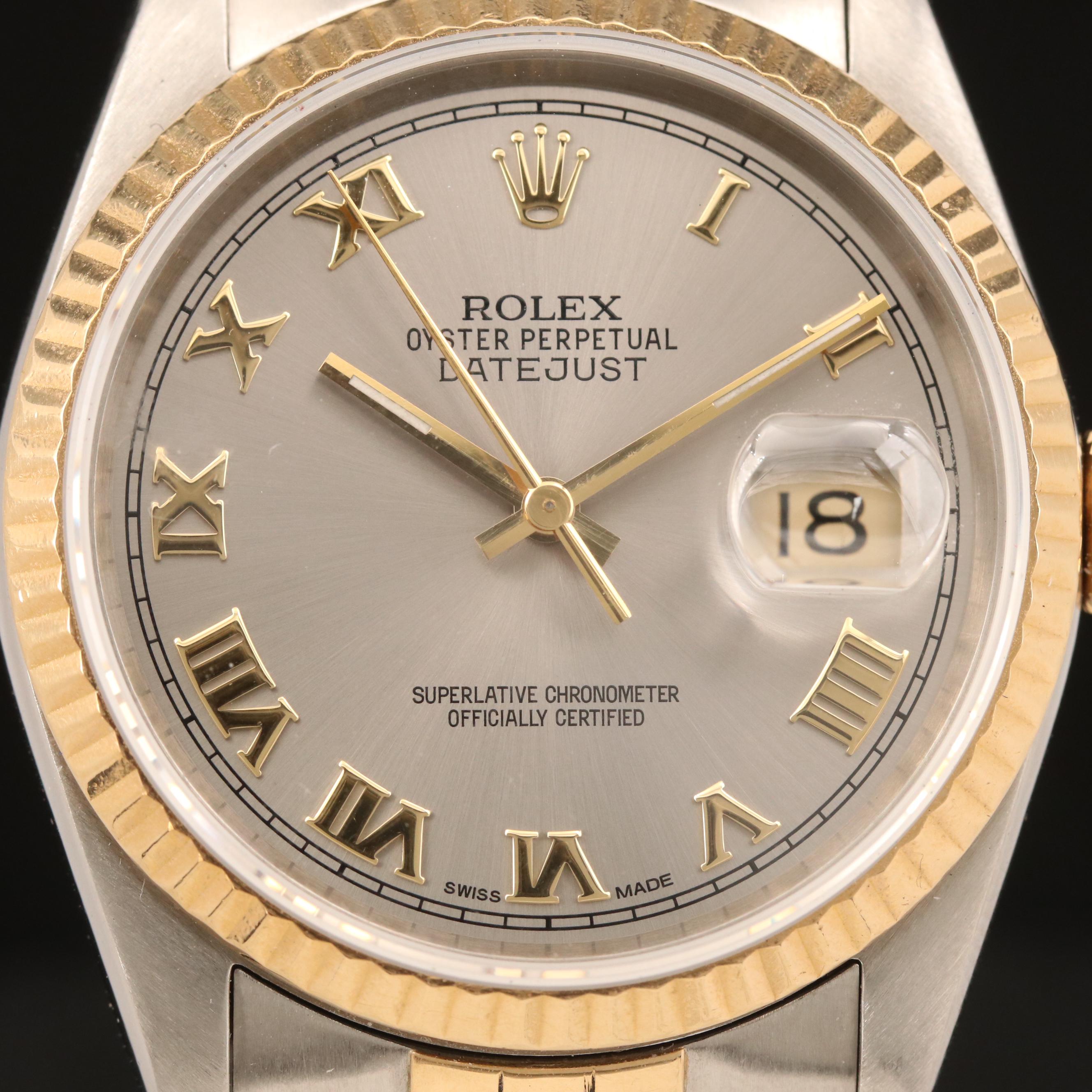 1990 - 1991 Rolex Datejust 18K and Stainless Steel Watch