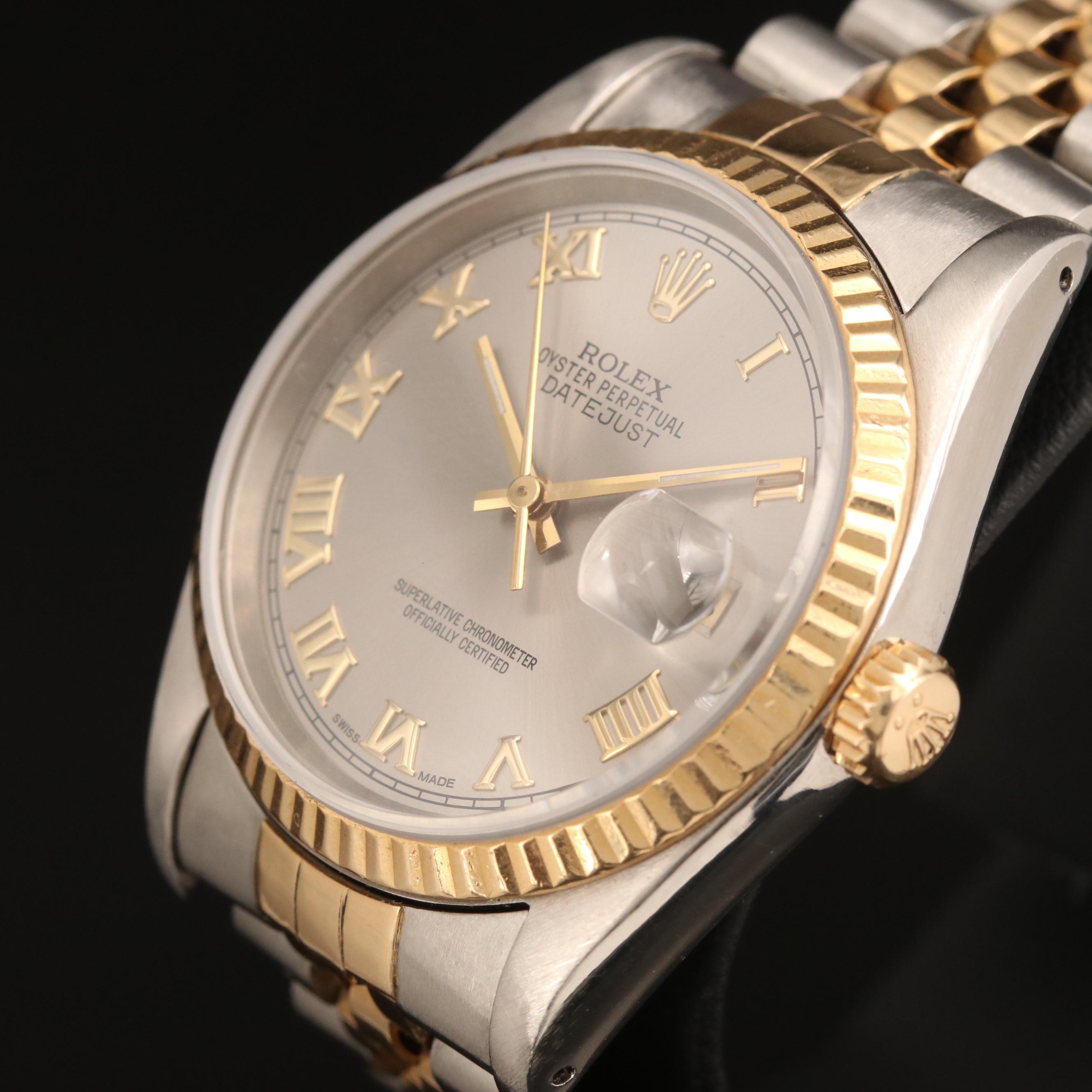 1990 - 1991 Rolex Datejust 18K and Stainless Steel Watch