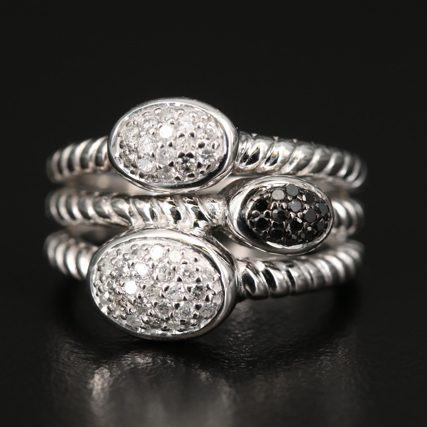 Sterling Silver Diamond Ring