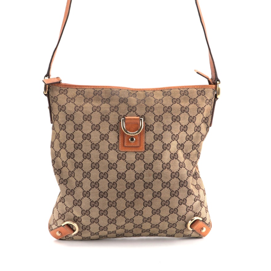 Gucci Abbey GG Canvas and Tan Leather