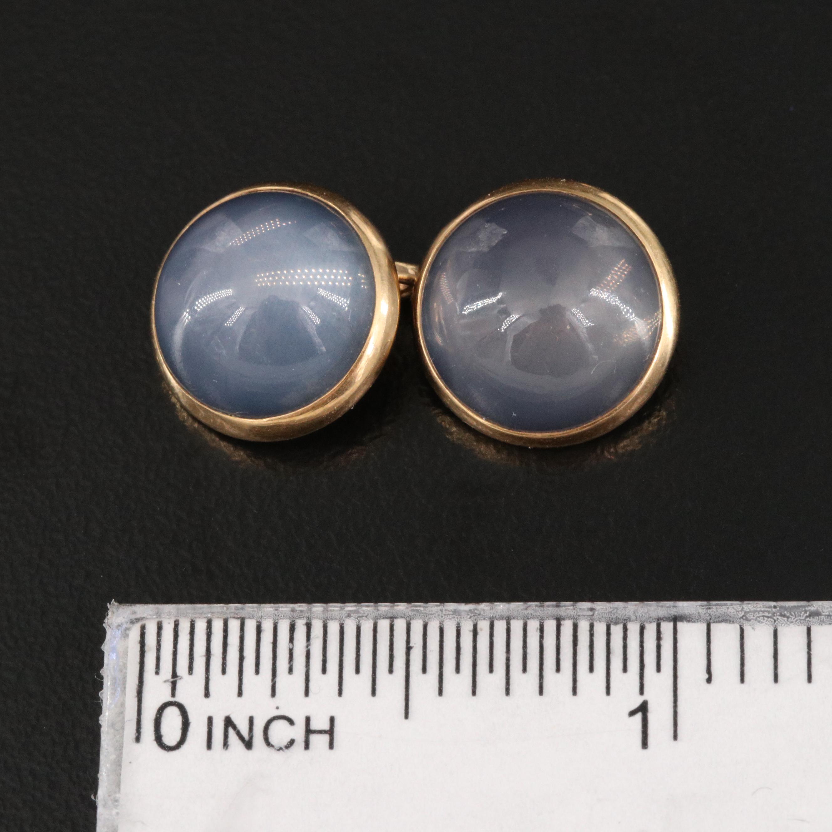 1920s Larter & Sons for Sulka & Co. 14K Star Quartz Doublet Cufflinks