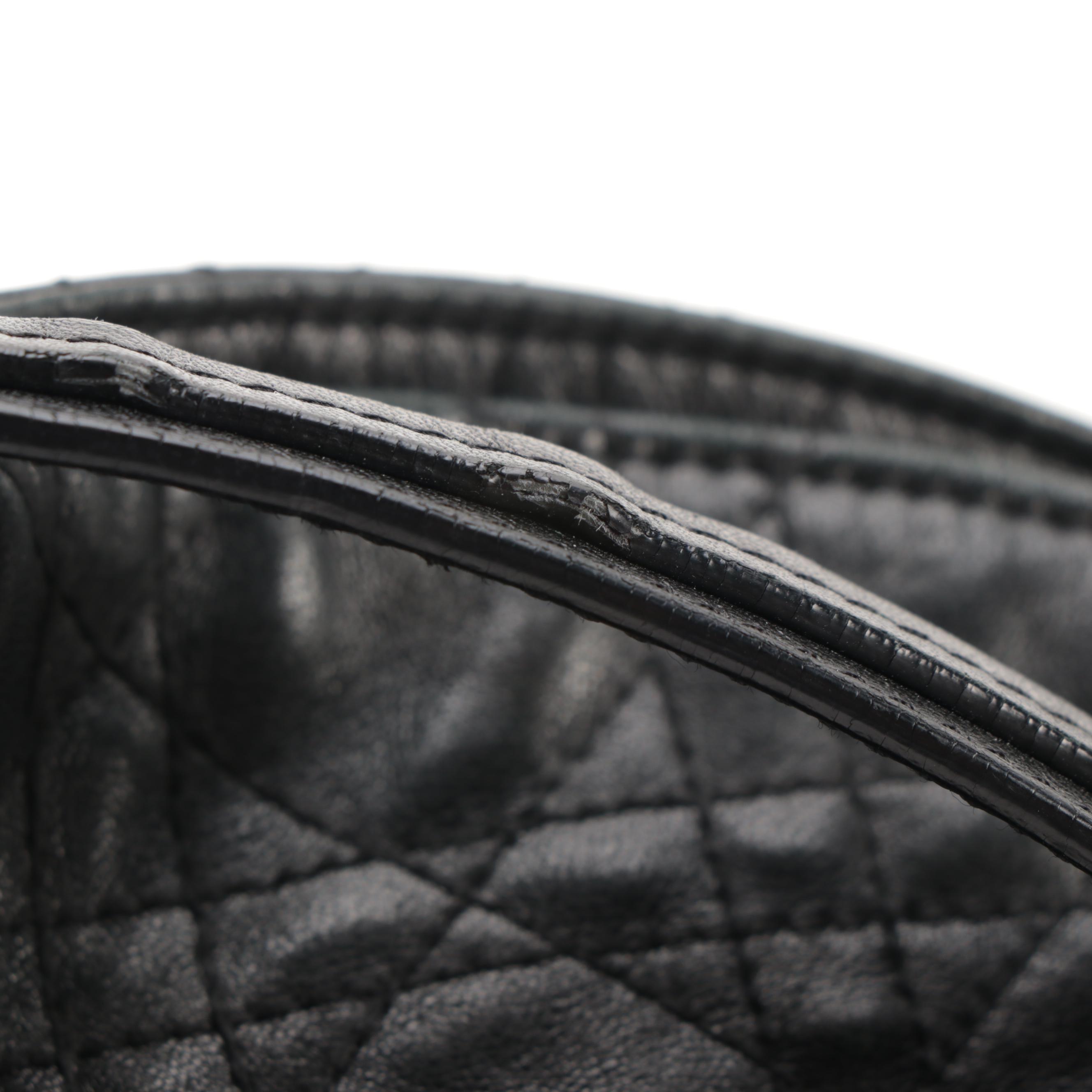 Christian Dior Cannage Black Lambskin Hobo Bag