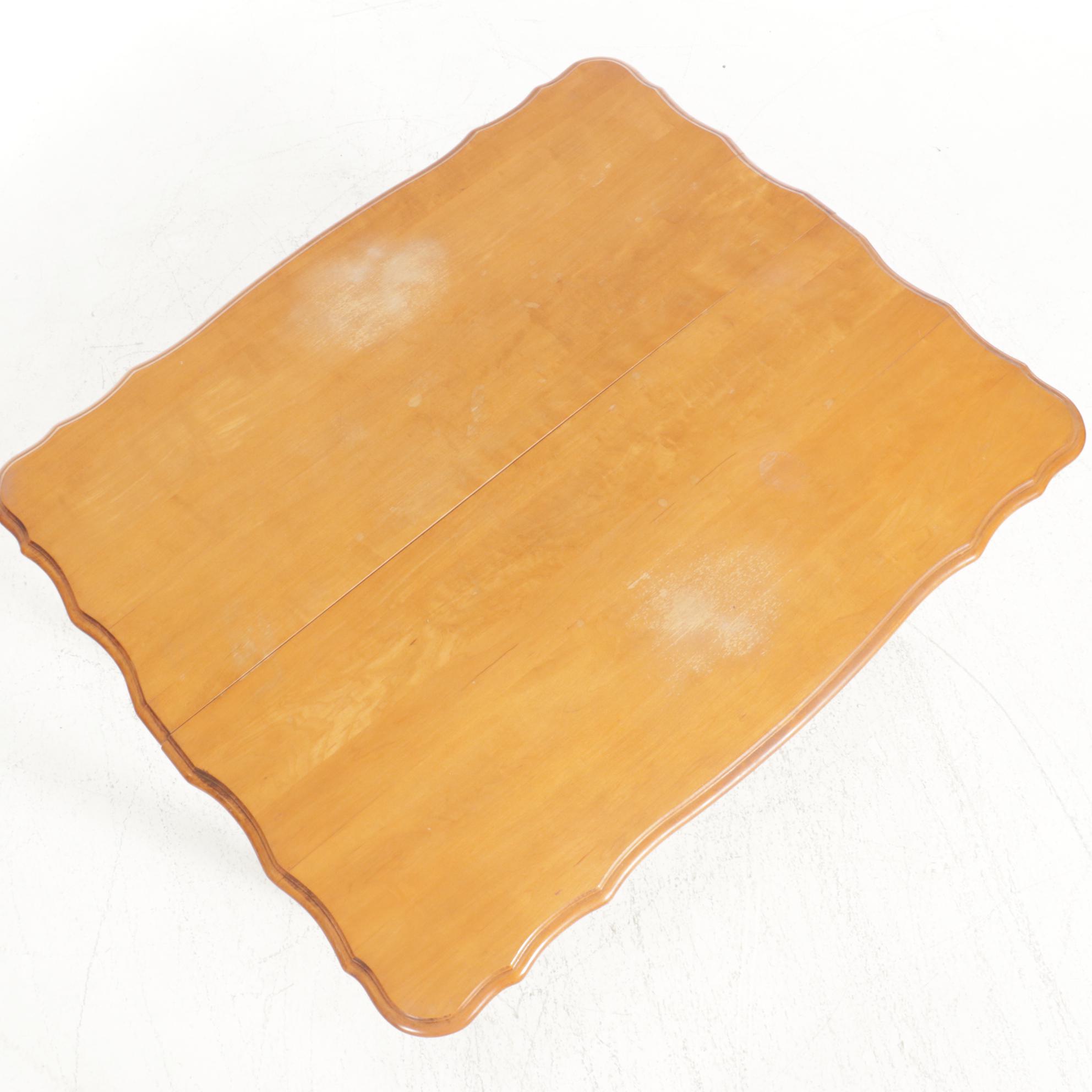 St. Johns French Provincial Style Maple Dining Table, Mid to Late 20th Century