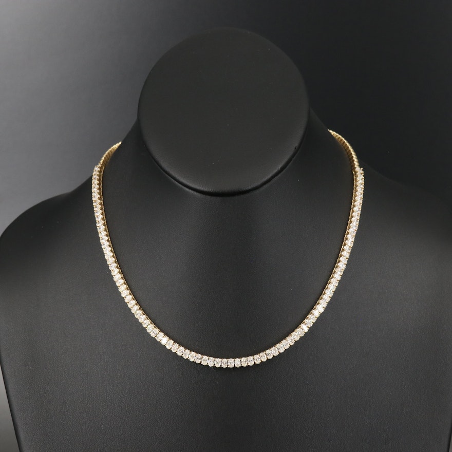 18K 10.06 CTW Diamond Line Necklace