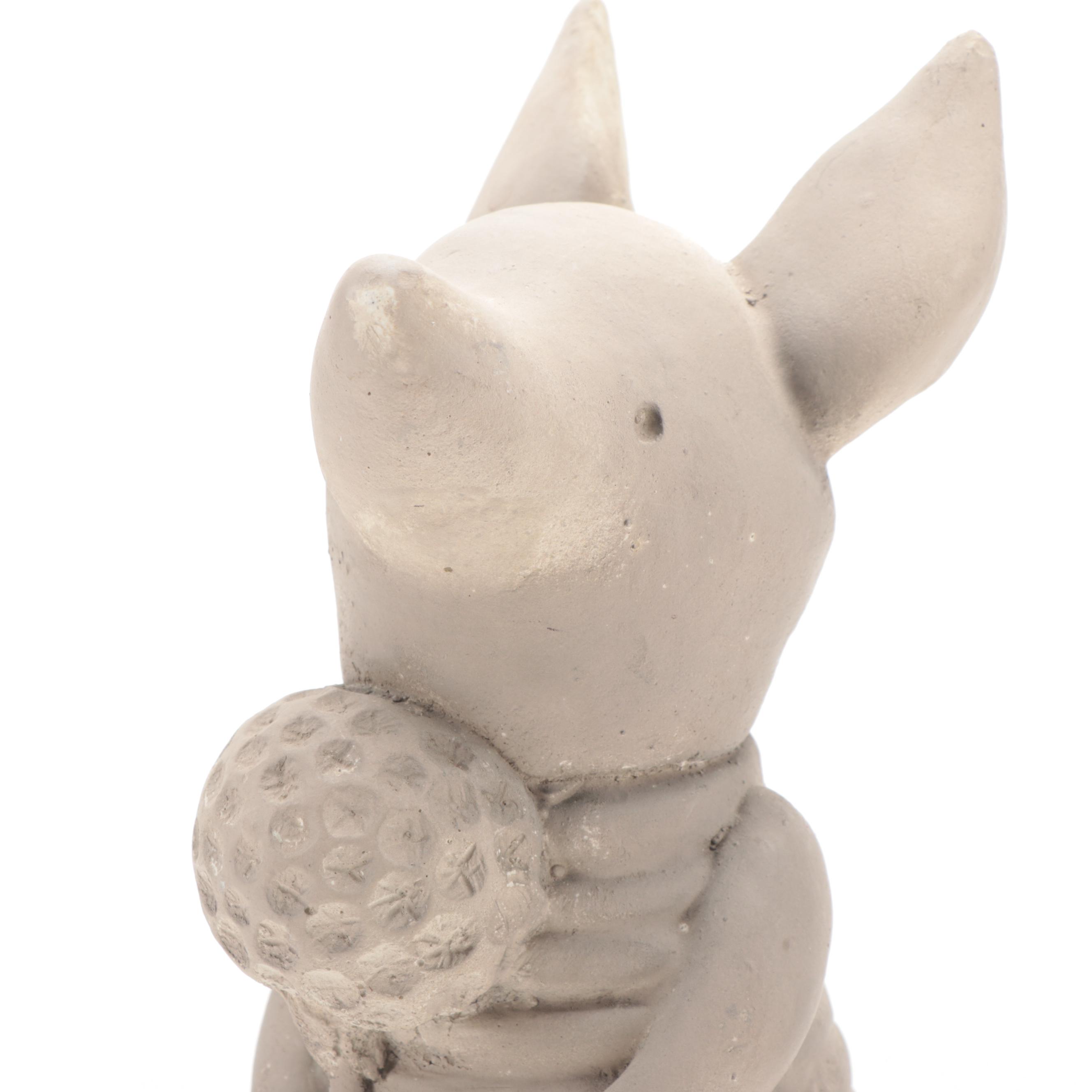 White Swan and Disney's "Piglet" Holding Flower Outdoor Decoration