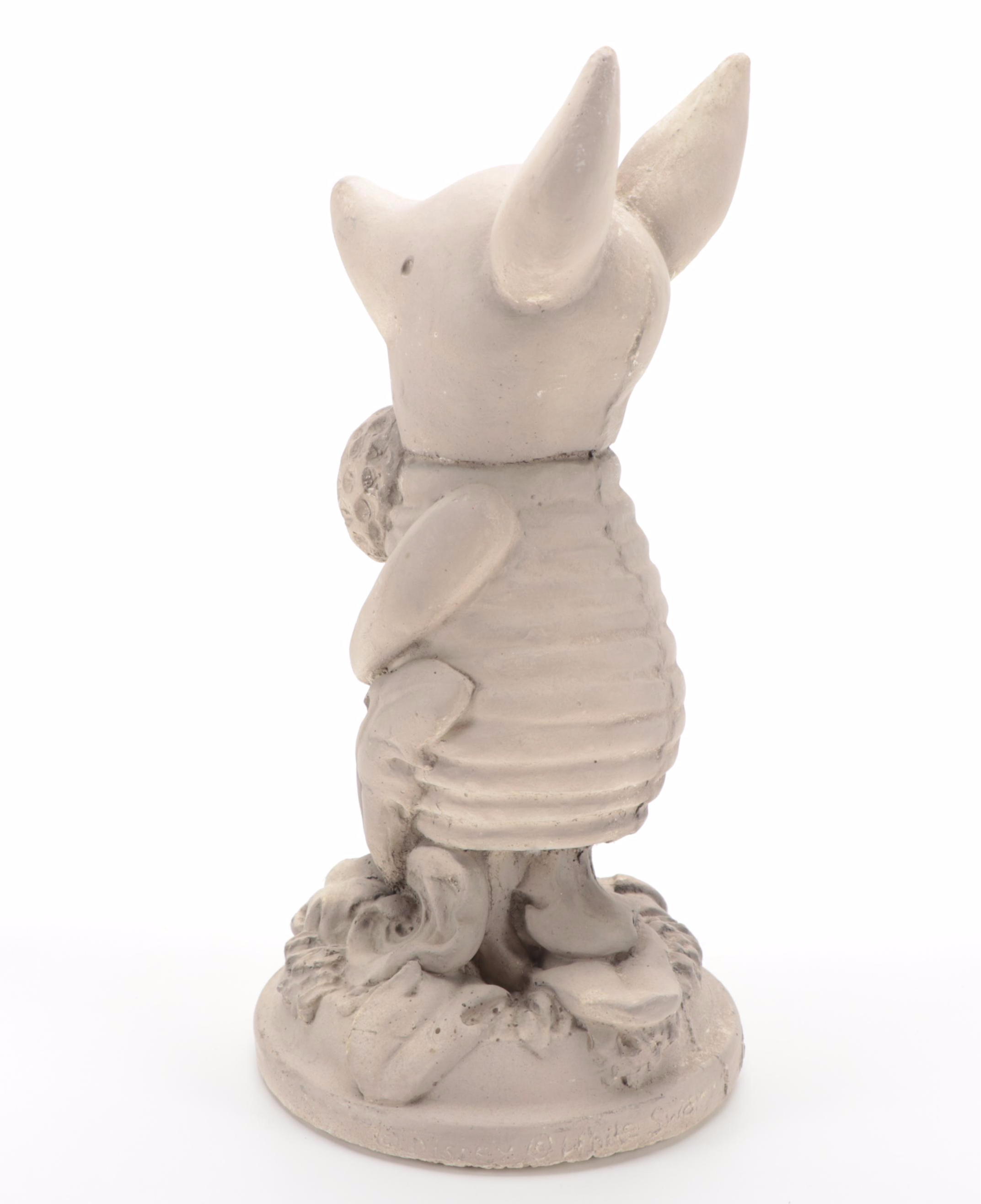 White Swan and Disney's "Piglet" Holding Flower Outdoor Decoration