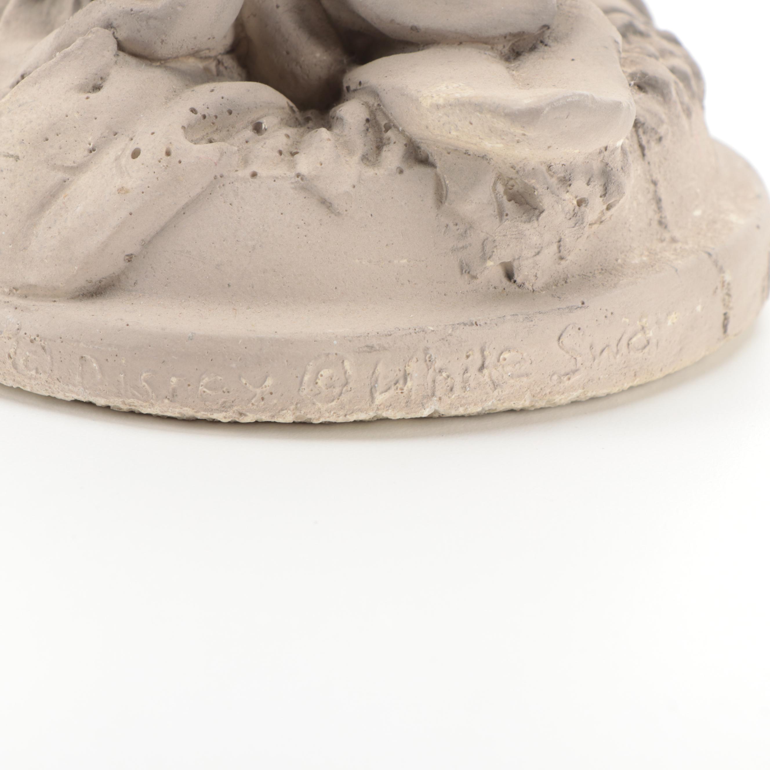 White Swan and Disney's "Piglet" Holding Flower Outdoor Decoration